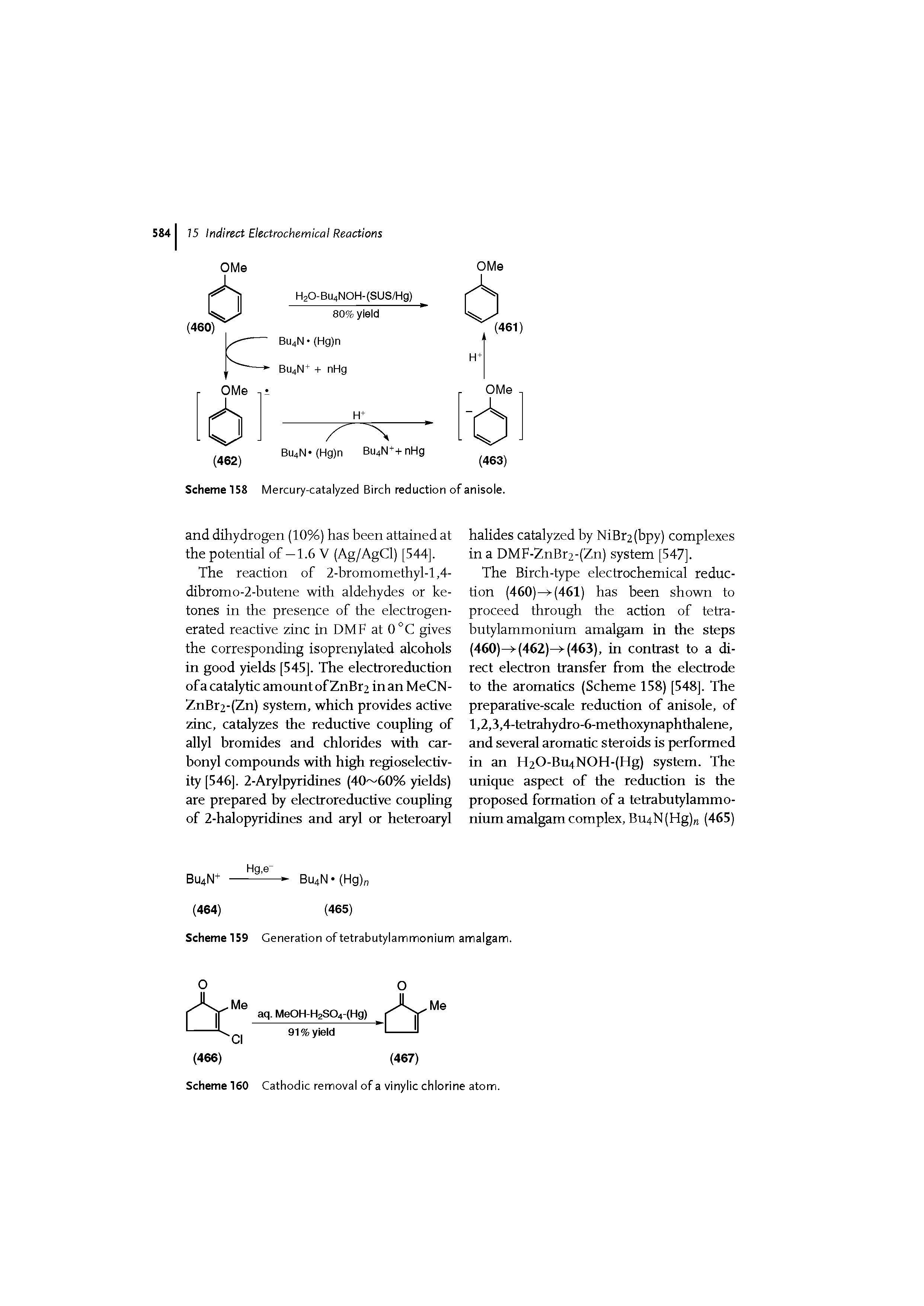 Scheme 160 Cathodic removal of a vinylic chlorine atom.