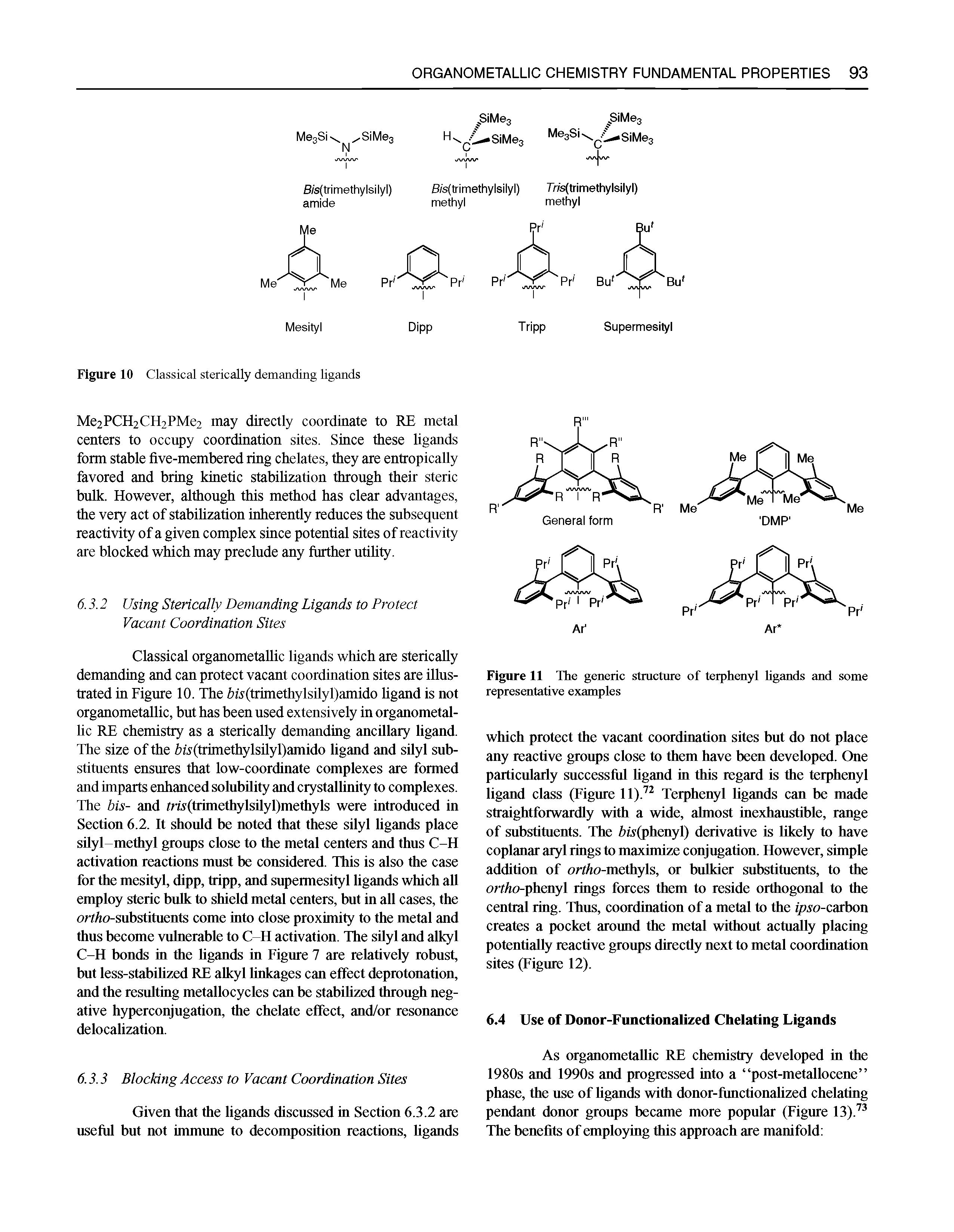 Figure 11 The generic structure of terphenyl Ugands and some representative examples...