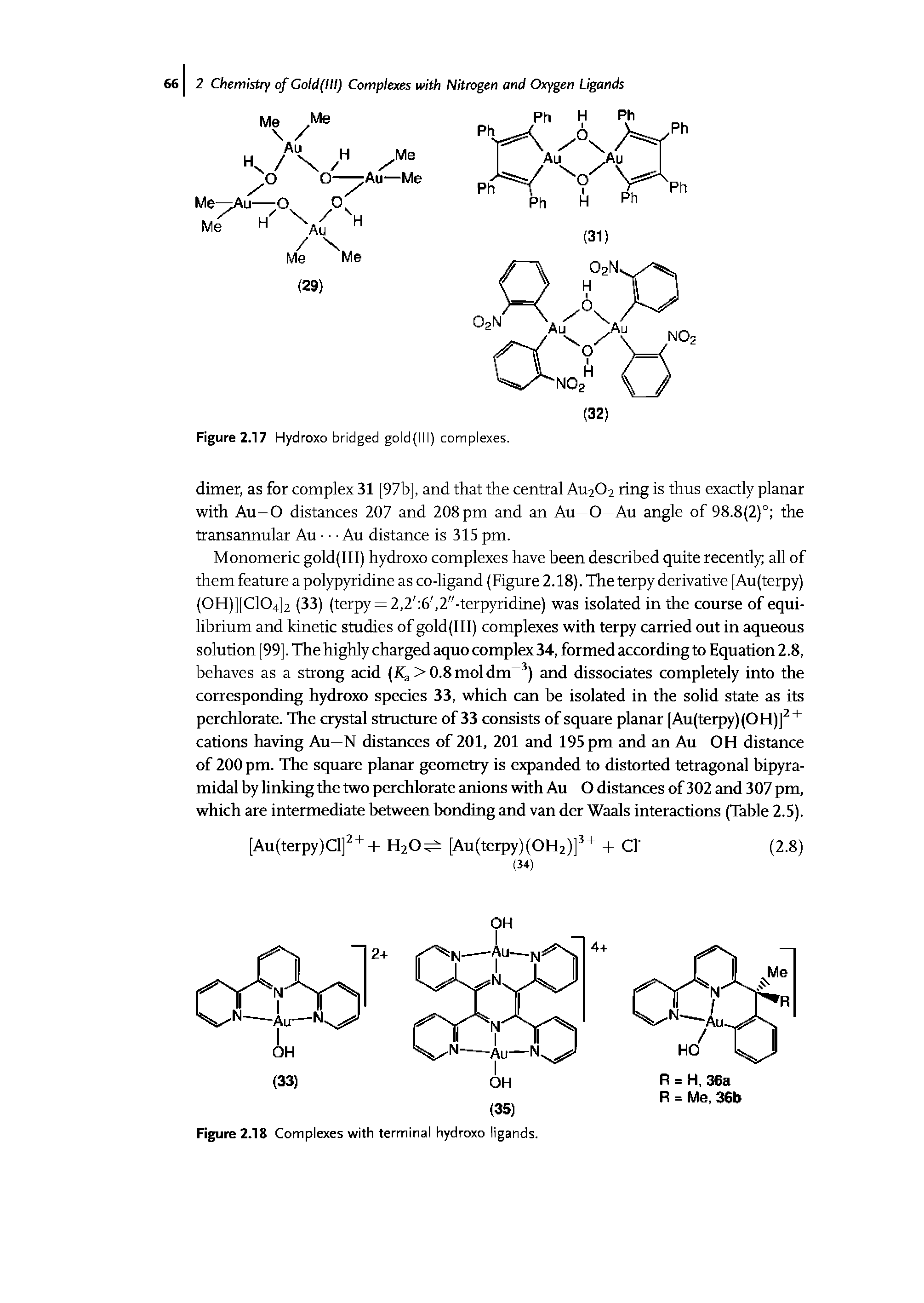Figure 2.18 Complexes with terminal hydroxo ligands.