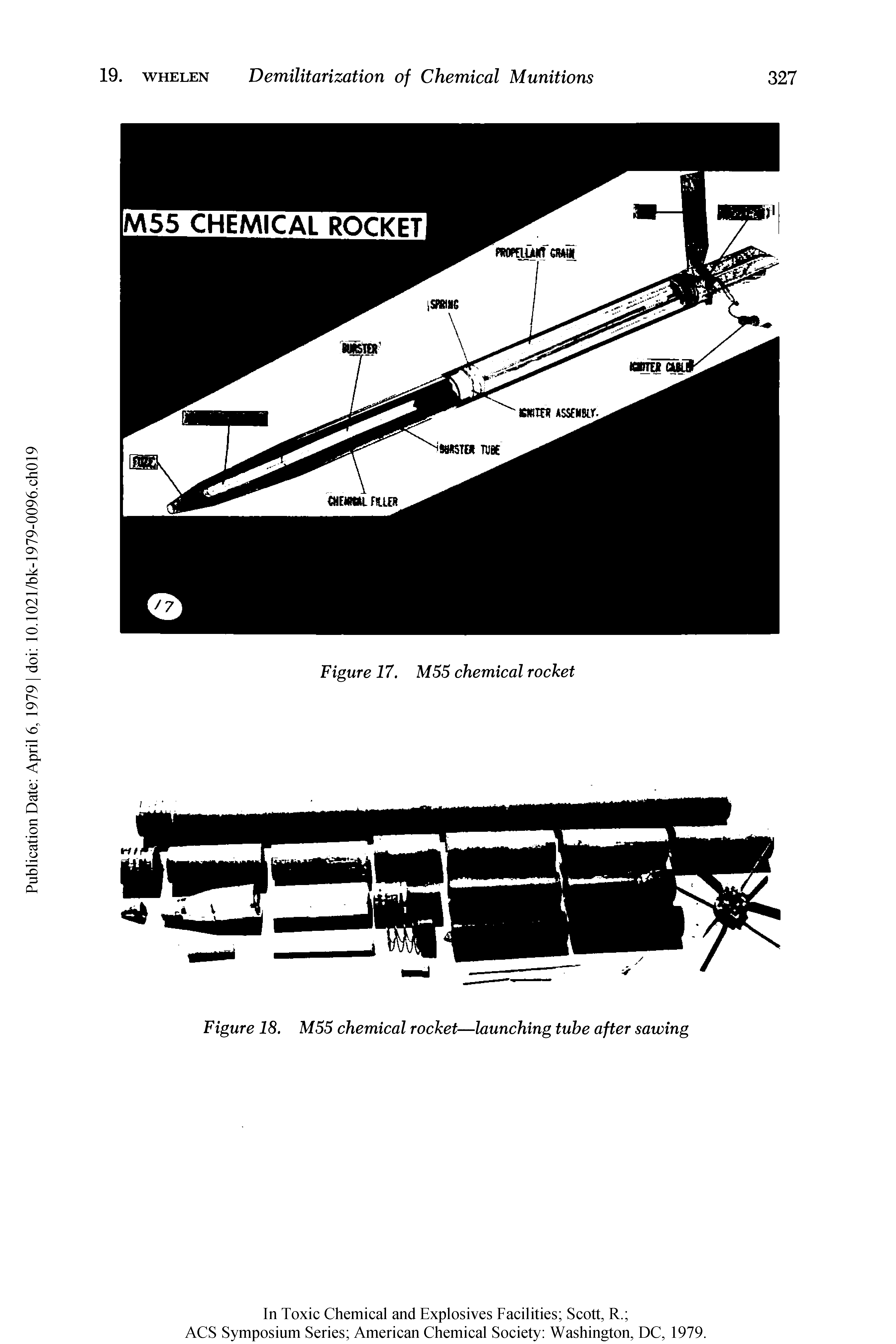 Figure 18. M55 chemical rocket—launching tube after sawing...