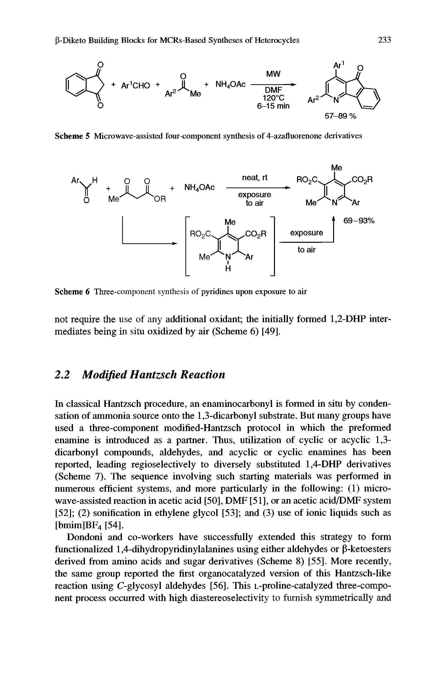 Scheme 6 Three-component synthesis of pyridines upon exposure to air...