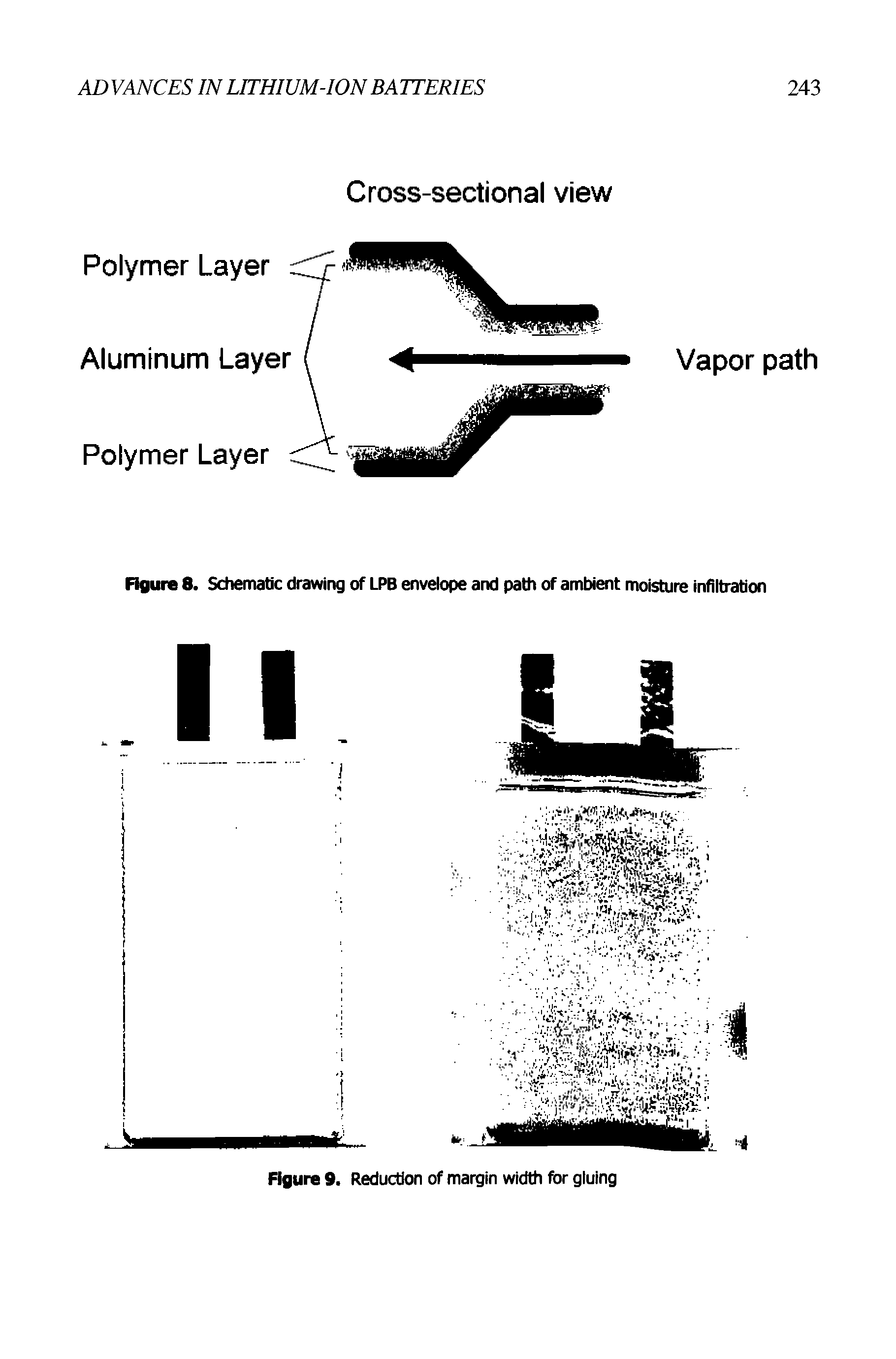 Figure 8. Schematic drawing of LPB envelope and path of ambient moisture infiltration...
