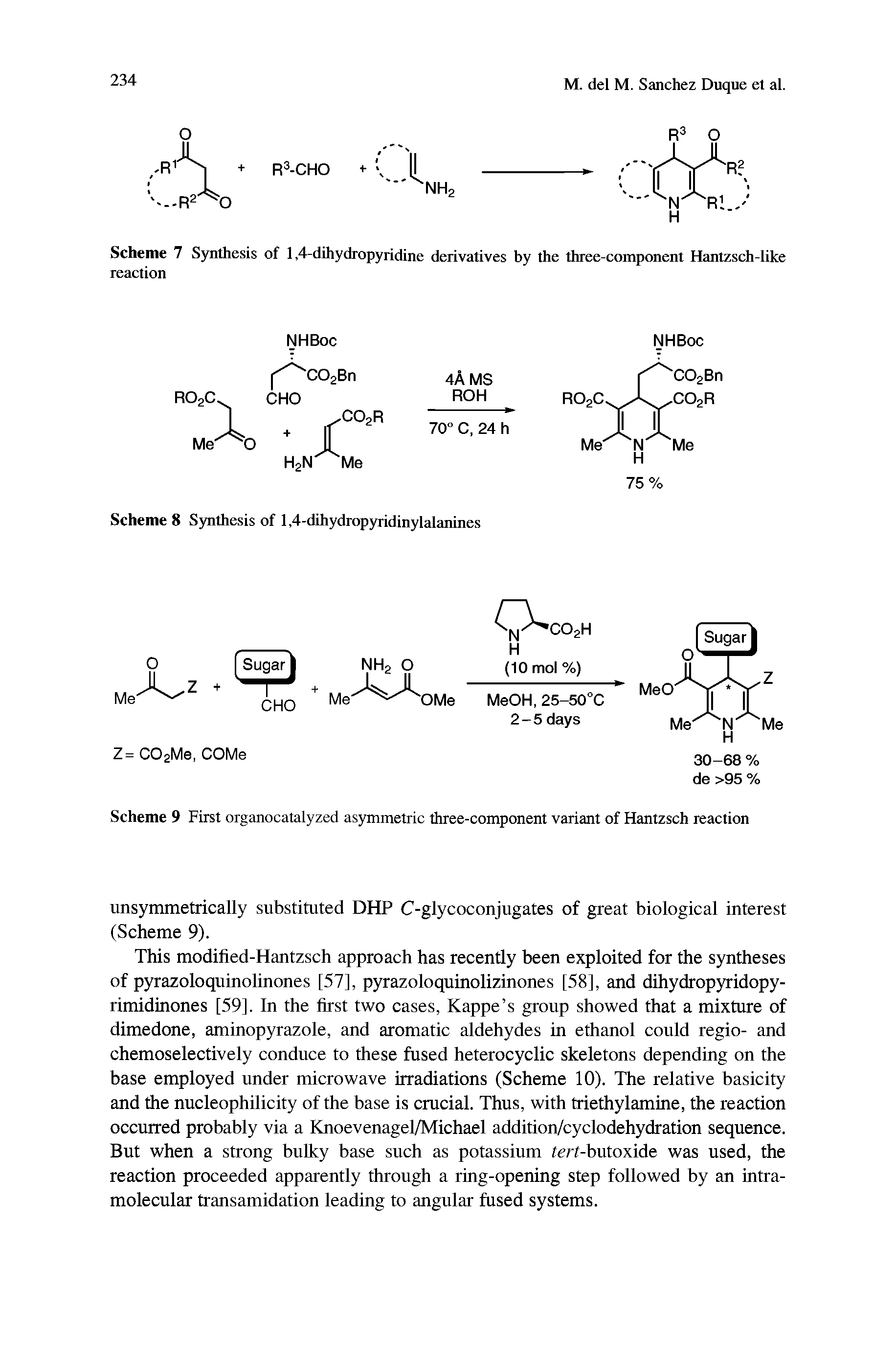 Scheme 7 Synthesis of 1,4-dihydropyricline derivatives by the three-component Hantzsch-like reaction...