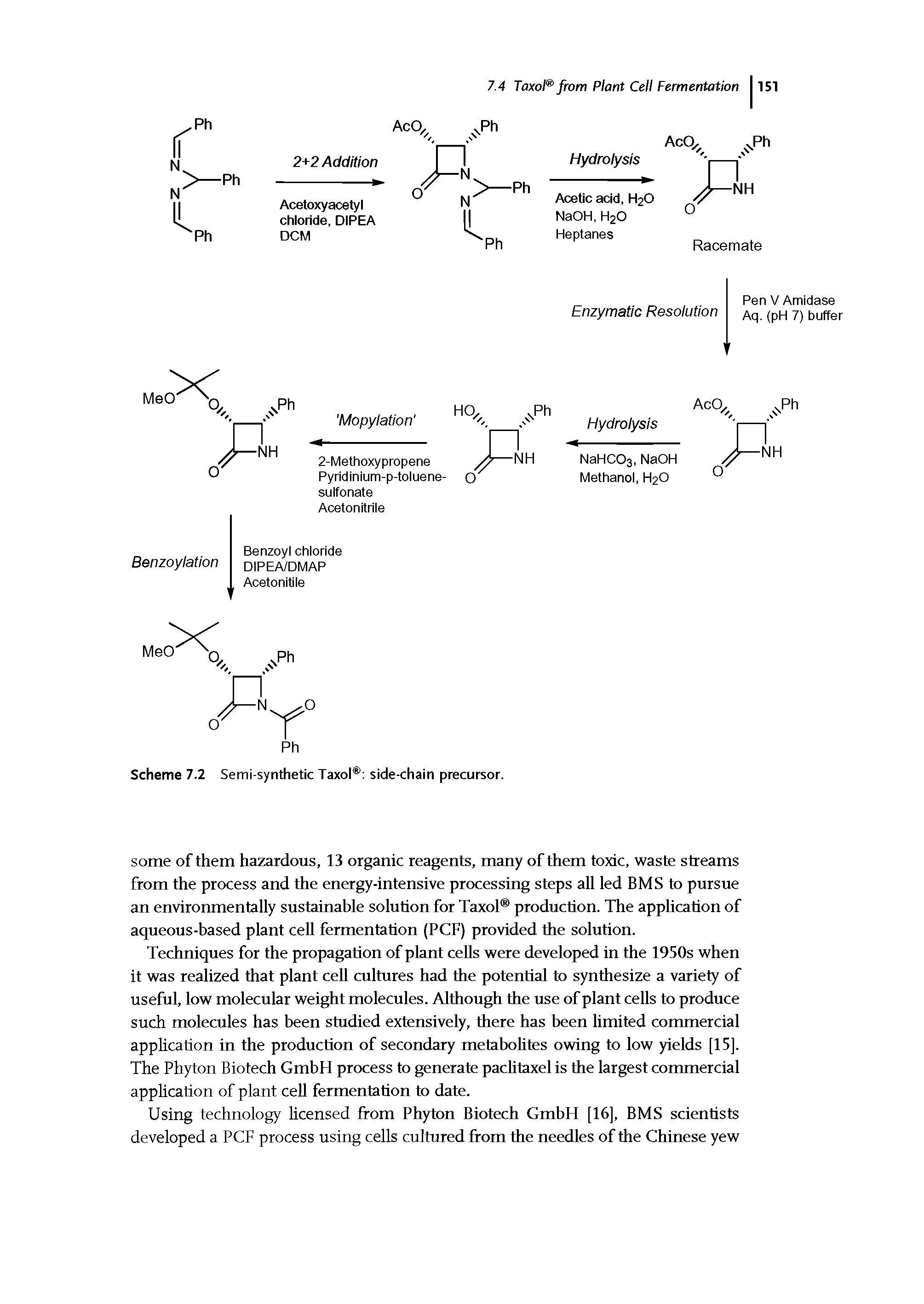 Scheme 7.2 Semi-synthetic Taxol side-chain precursor.