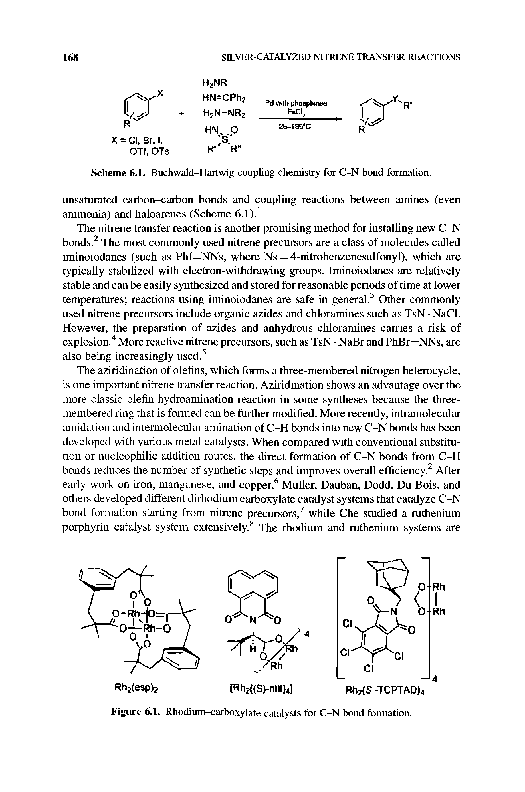 Scheme 6.1. Buchwald-Hartwig coupling chemistry for C-N bond formation.