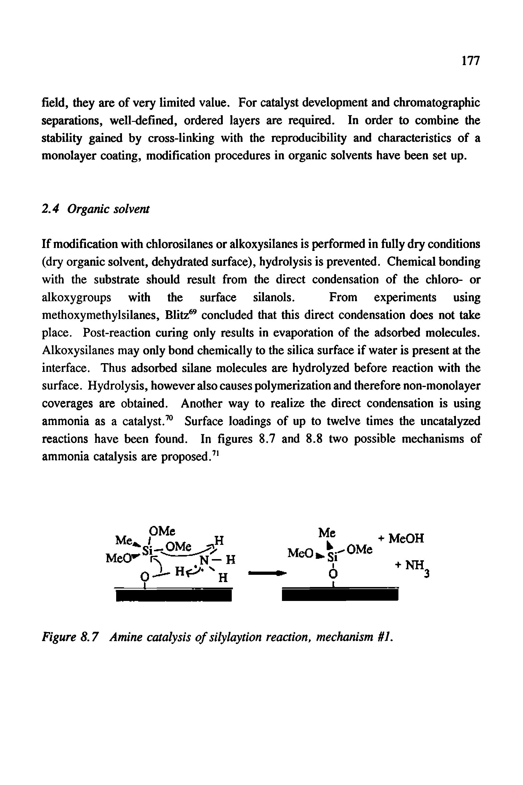 Figure 8.7 Amine catalysis of silylaytion reaction, mechanism HI.