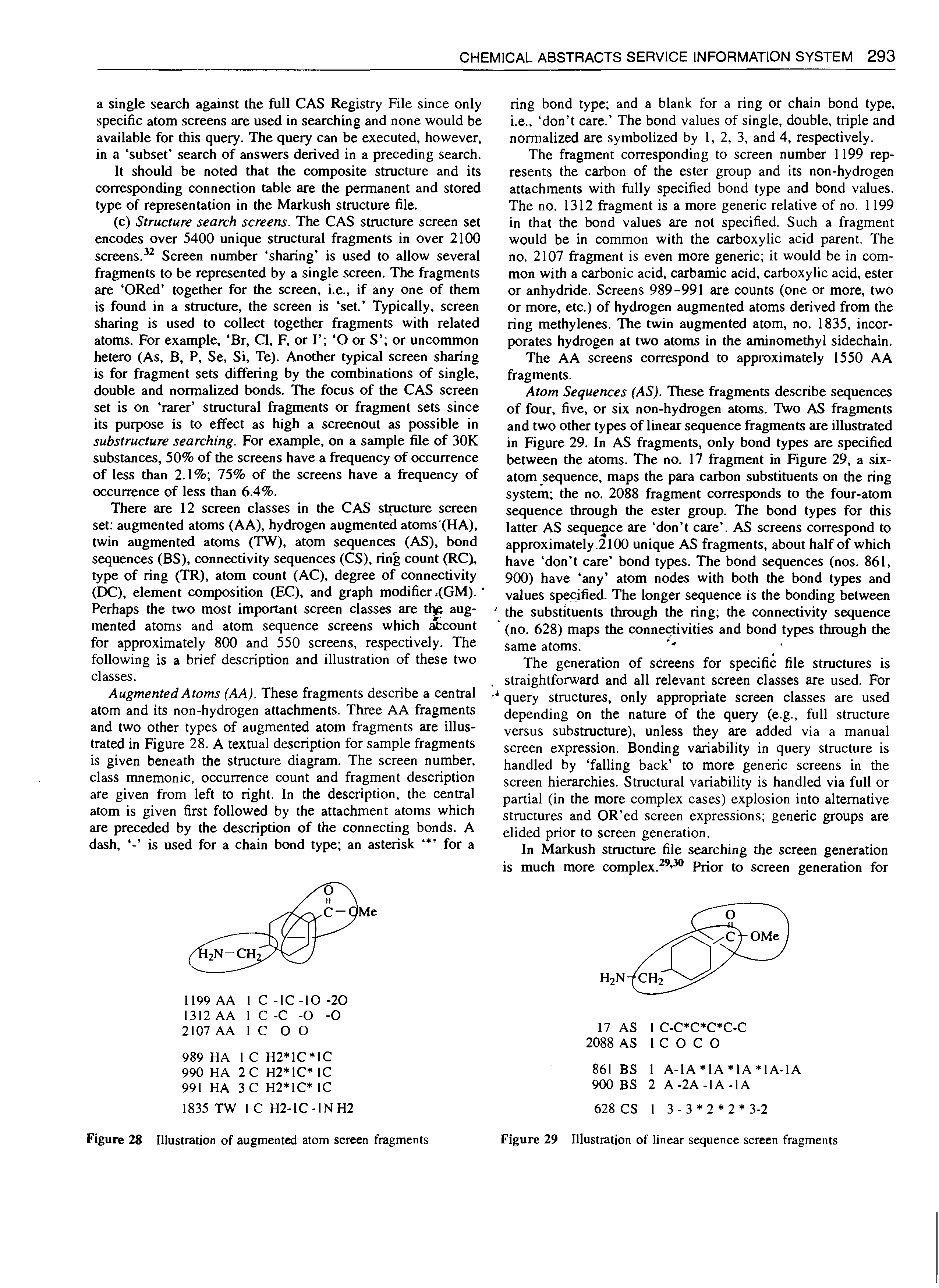 Figure 28 Illustration of augmented atom screen fragments...