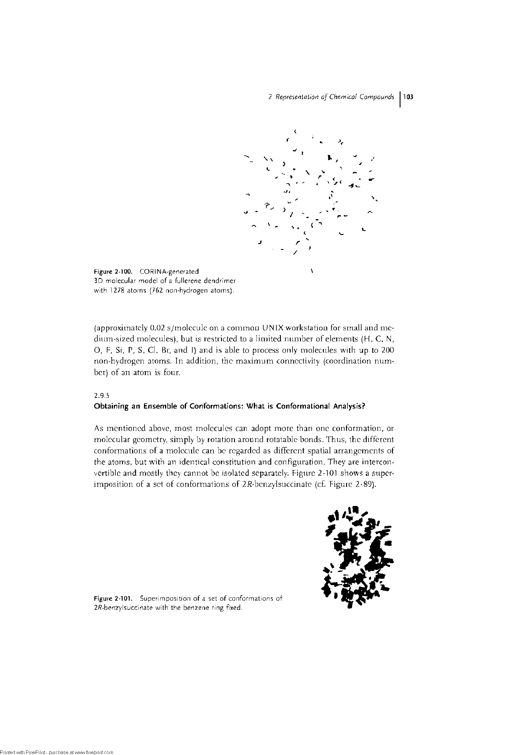 Figure 2-100. CORINA-generated 3D molecular model of a fullerene dendrlmer with 1278 atoms (762 non-hydrogen atoms).