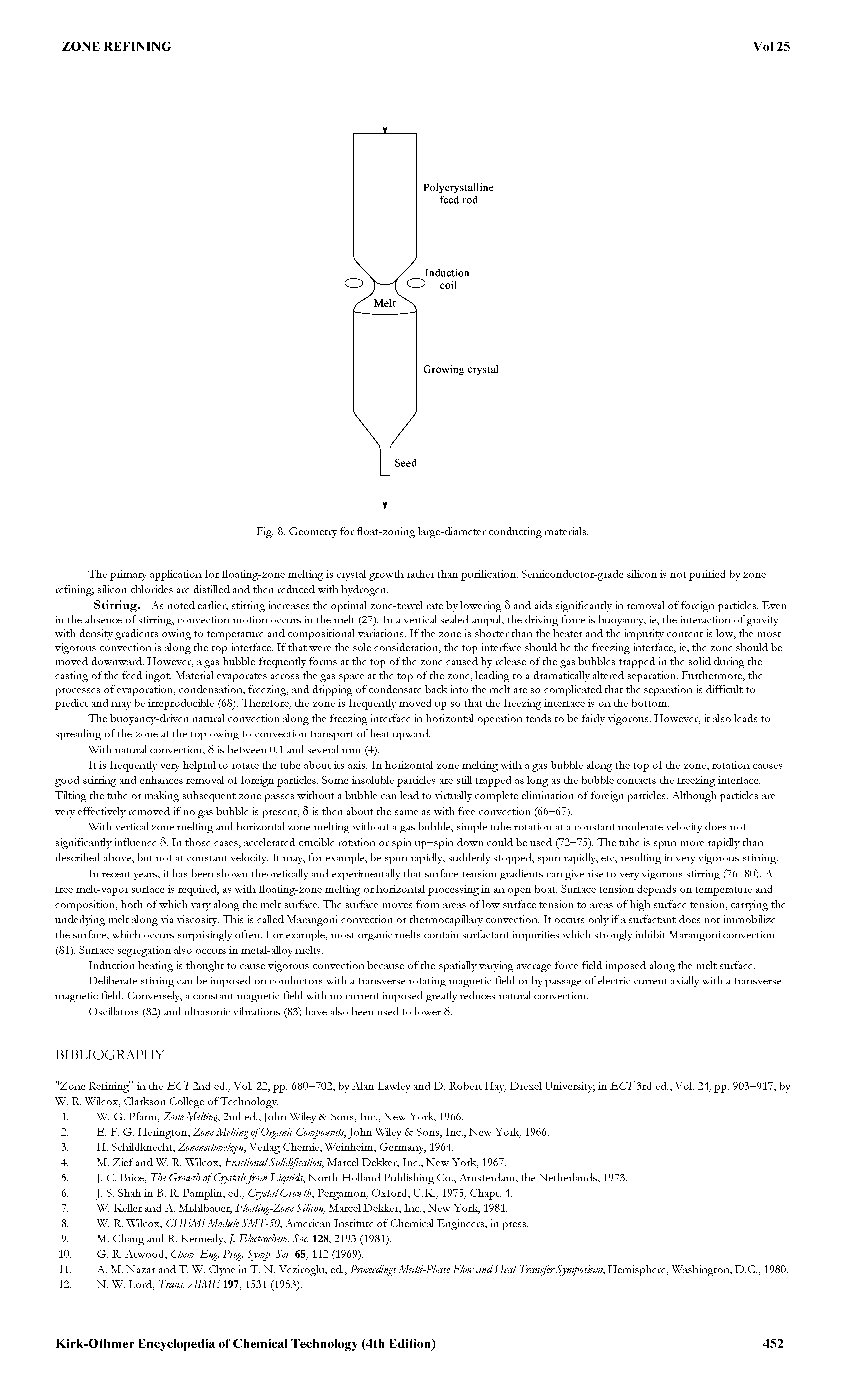 Fig. 8. Geometry for float-zoning large-diameter conducting materials.