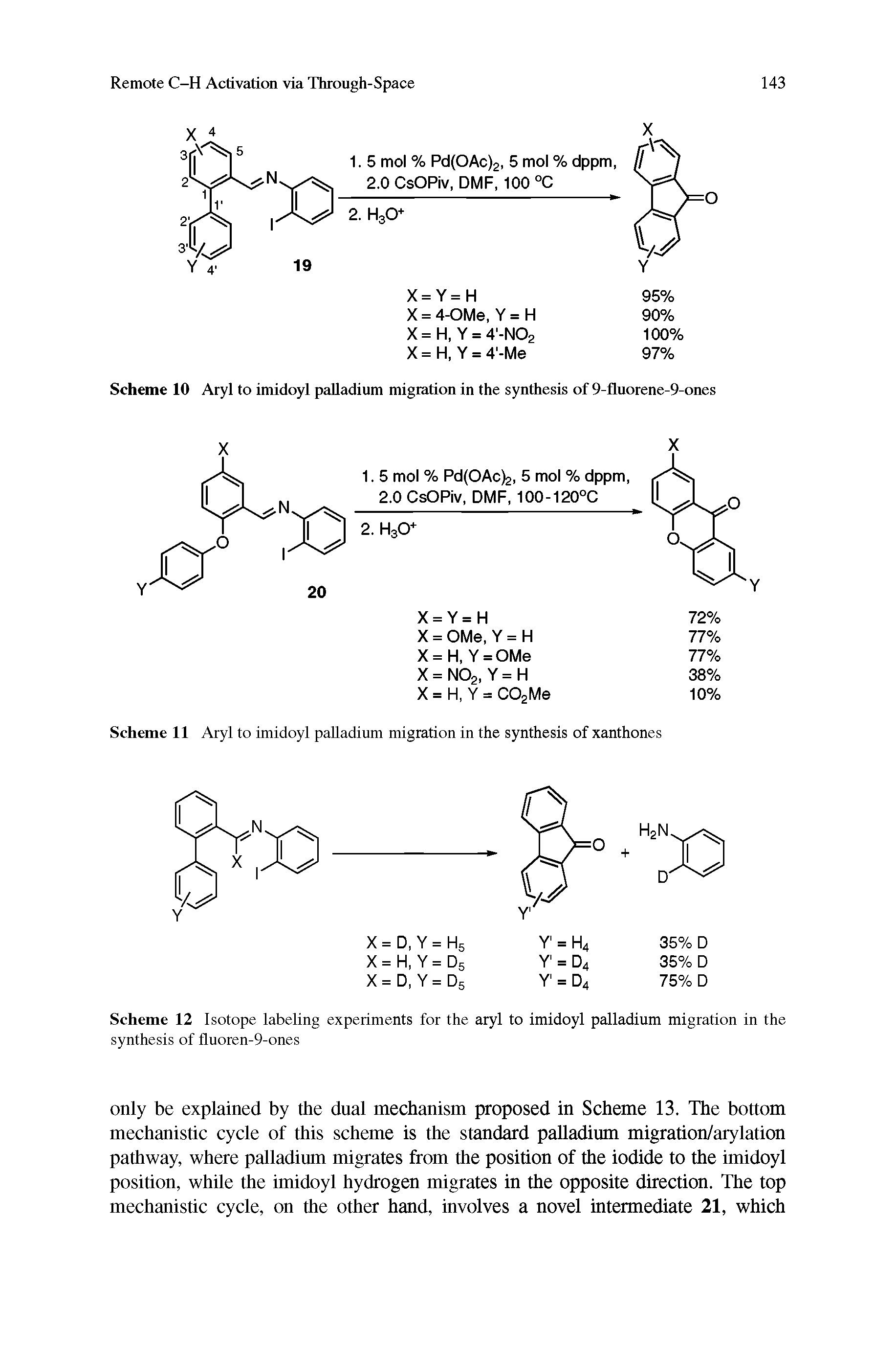 Scheme 10 Aryl to imidoyl palladium migration in the synthesis of 9-fluorene-9-ones...
