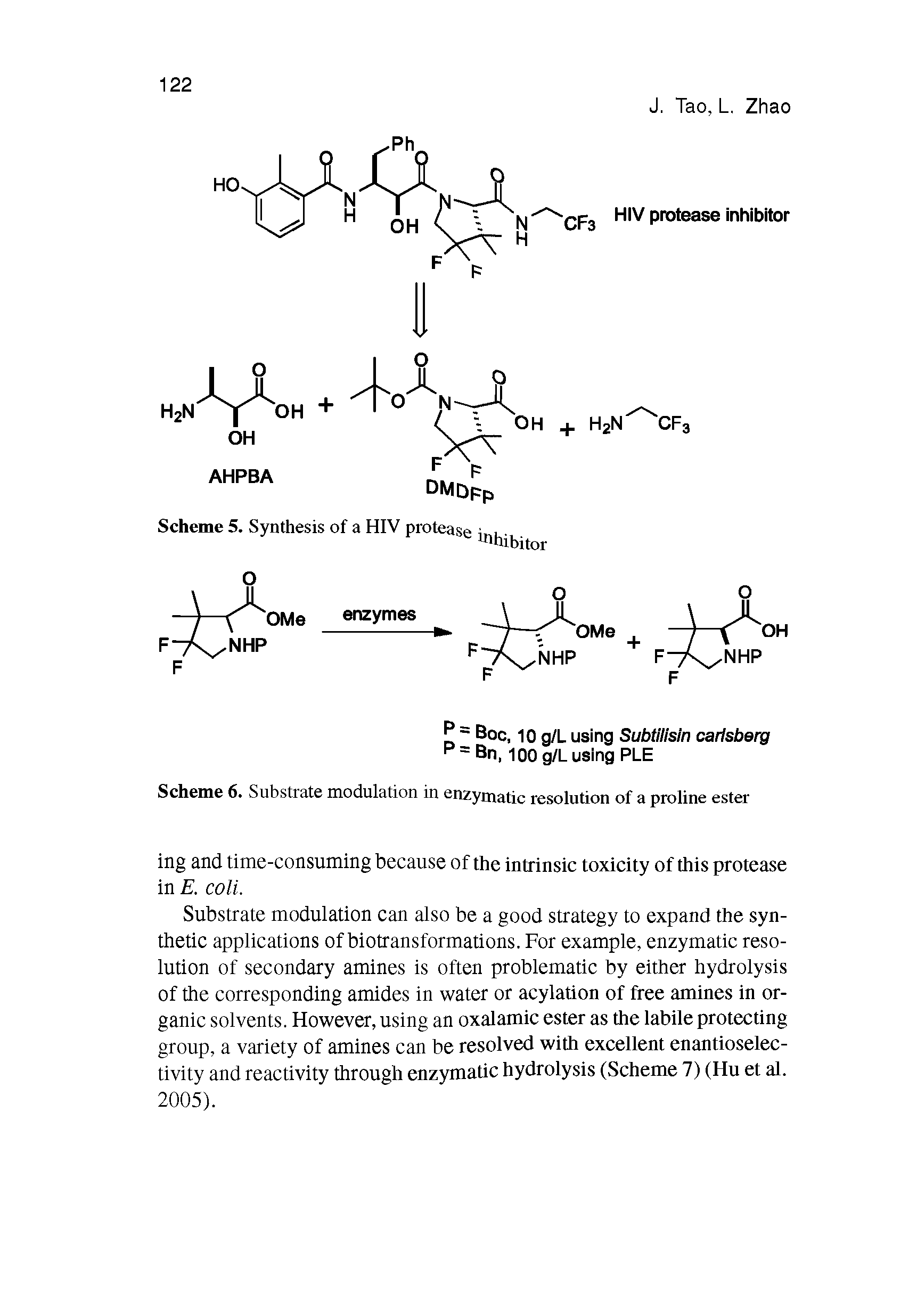 Scheme 6. Substrate modulation in enzymatic resolution of a proline ester...