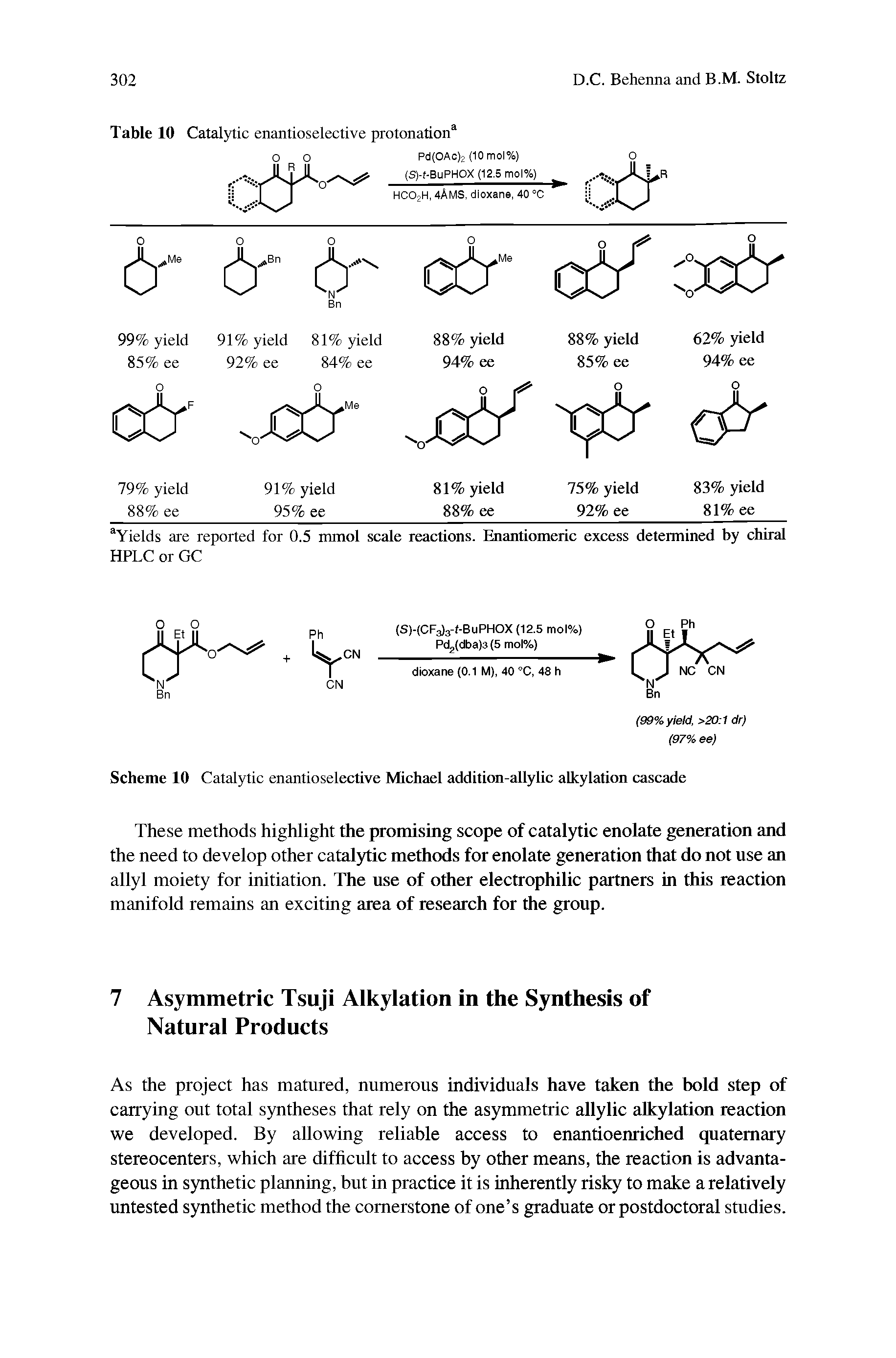 Scheme 10 Catalytic enantioselective Michael addition-allylic alkylation cascade...