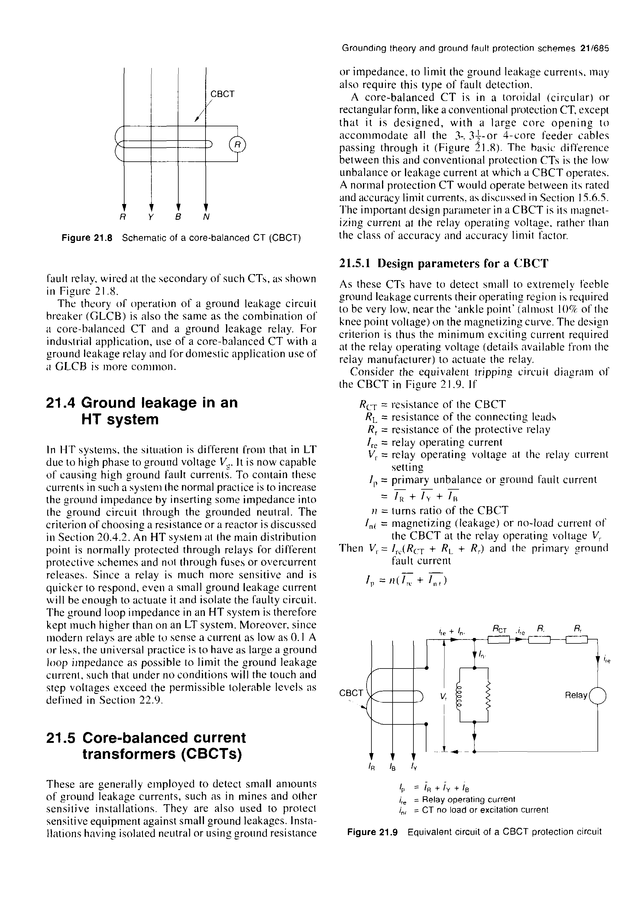 Figure 21.9 Equivalent circuit of a CBCT protection circuit...