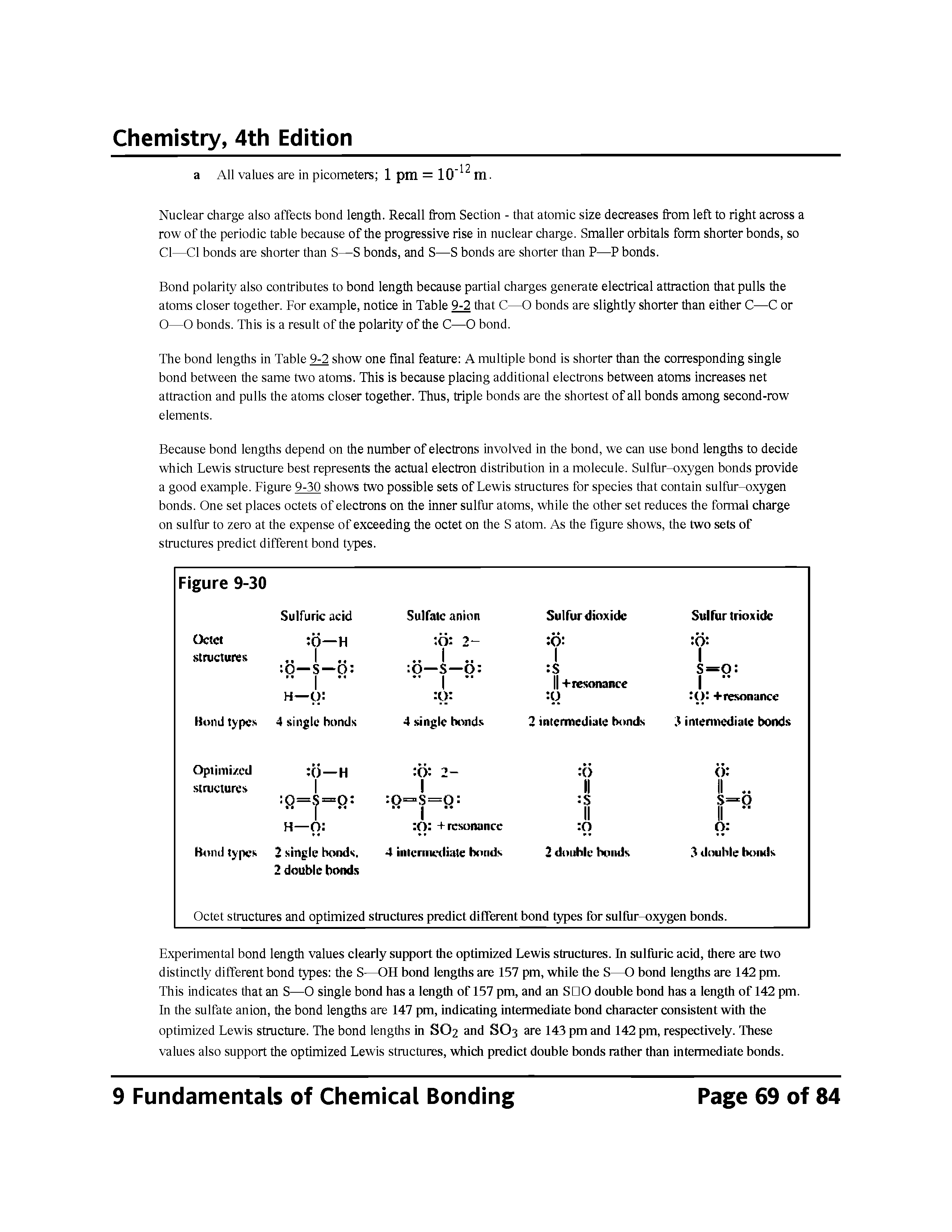 Figure 9-30 Sulfuric acid Sulfate anion Sulfur dioxide Sulfur trioxide...