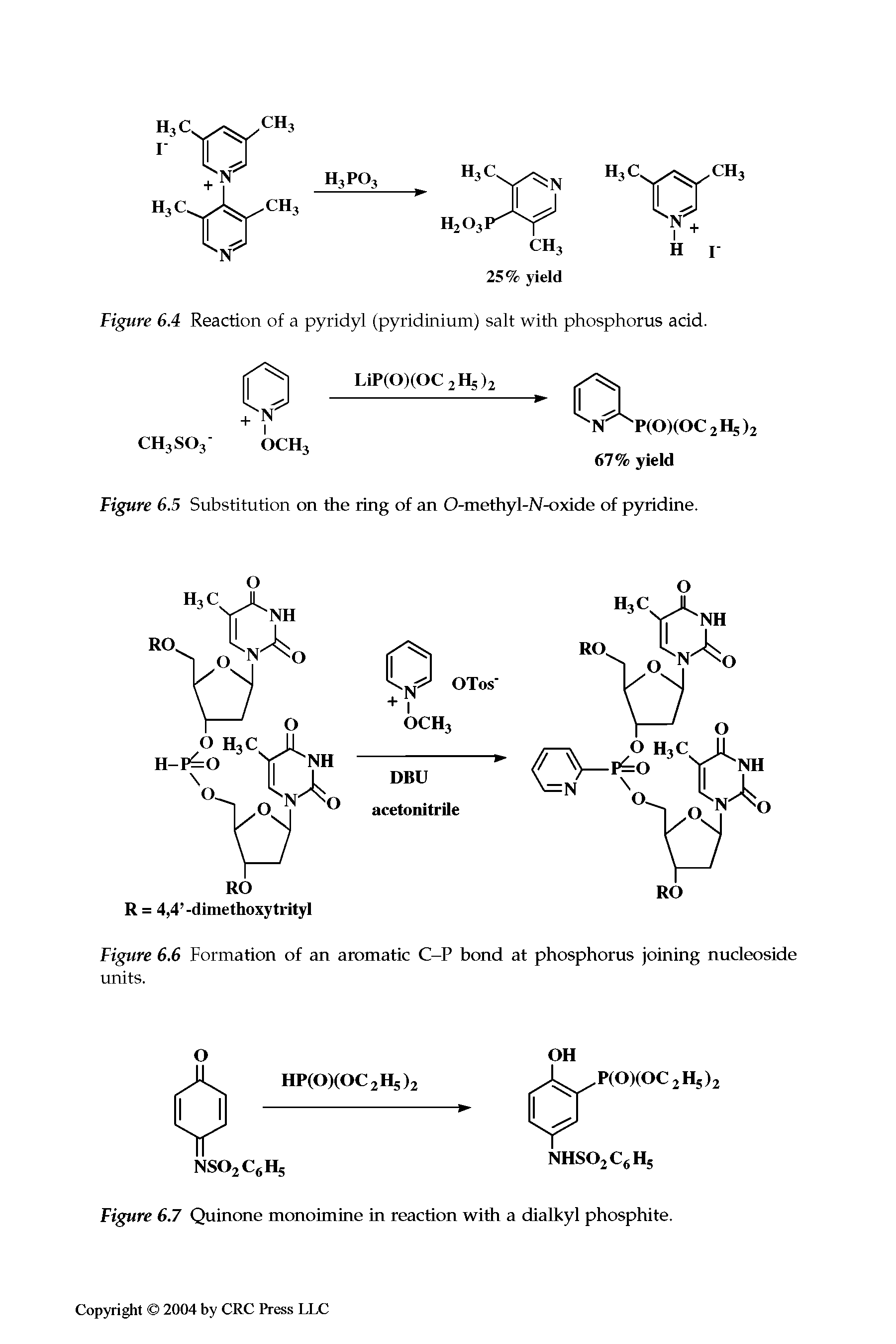 Figure 6.4 Reaction of a pyridyl (pyridinium) salt with phosphorus acid.