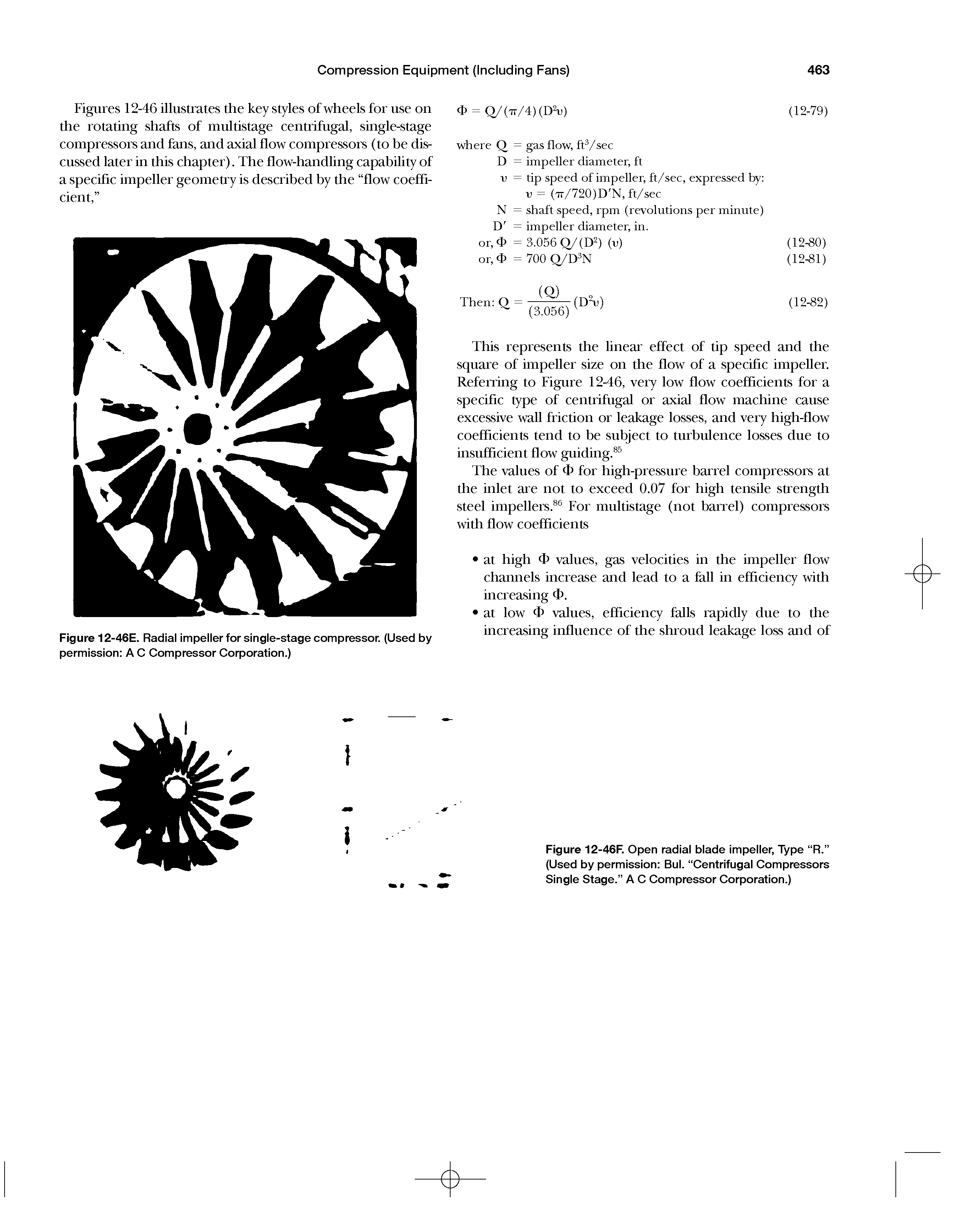 Figure 12-46F. Open radial blade impeller, Type R. (Used by permission Bui. Centrifugal Compressors Single Stage. A C Compressor Corporation.)...