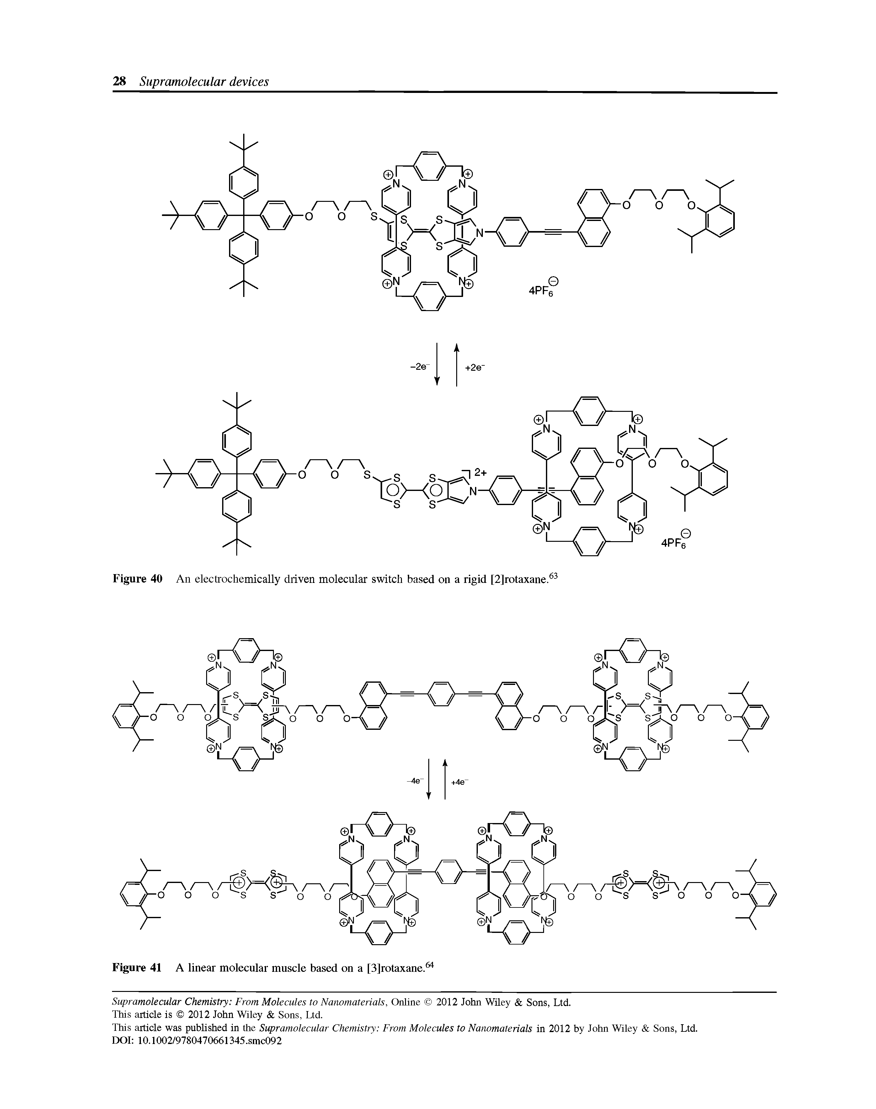 Figure 40 An electrochemically driven molecular switch based on a rigid [2]rotaxane. ...