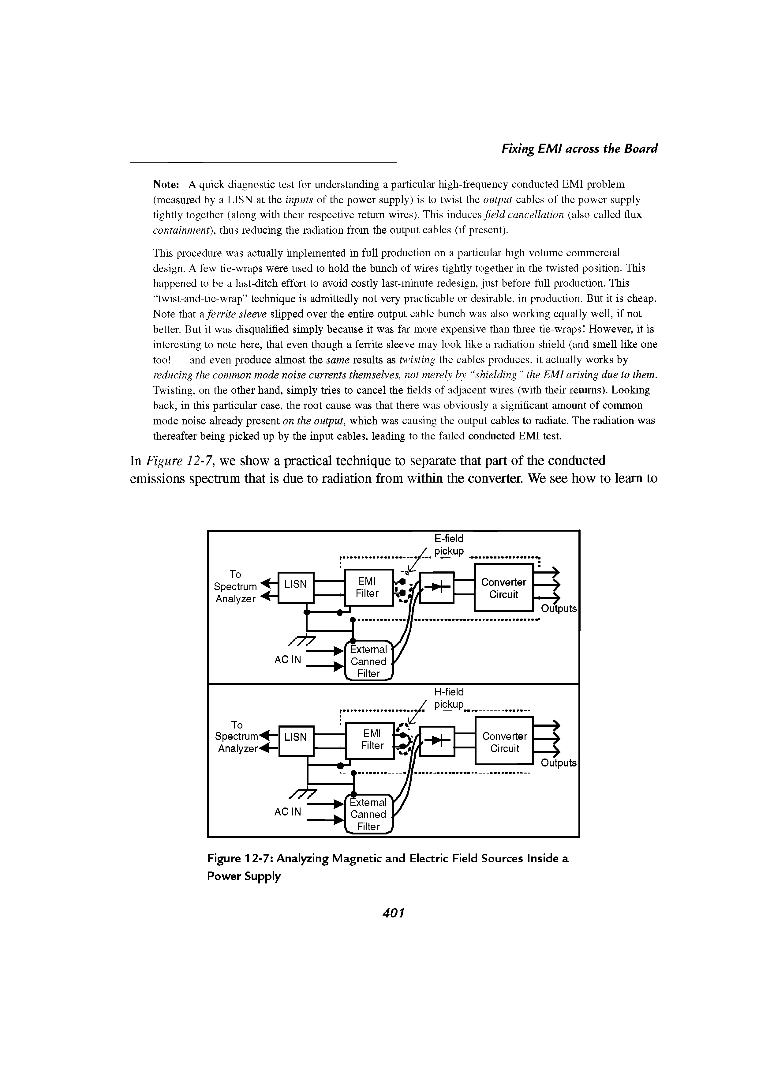 Figure 1 2-7 Analyzing Magnetic and Electric Field Sources Inside a Power Supply...