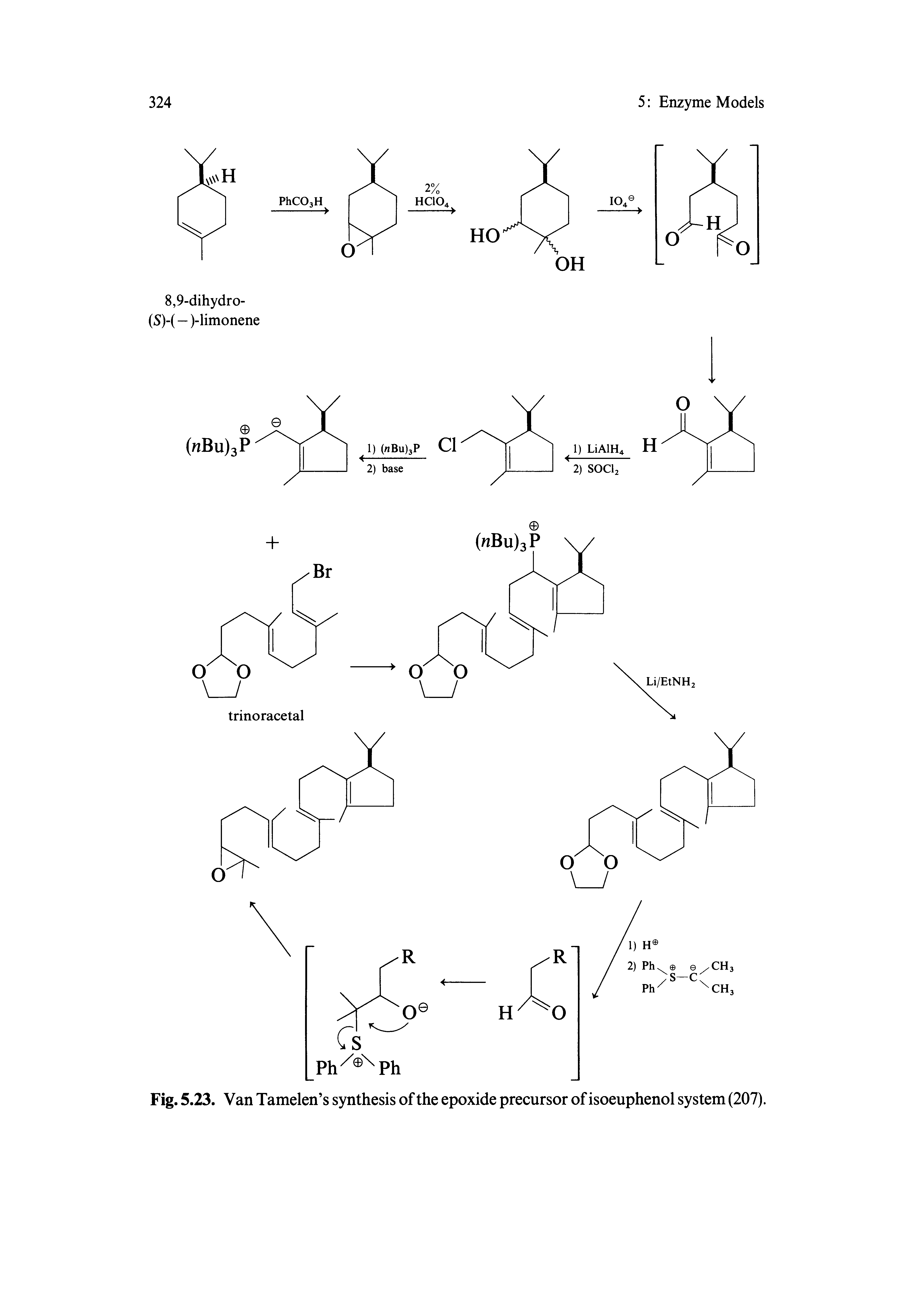 Fig. 5.23. Van Tamelen s synthesis of the epoxide precursor of isoeuphenol system (207).