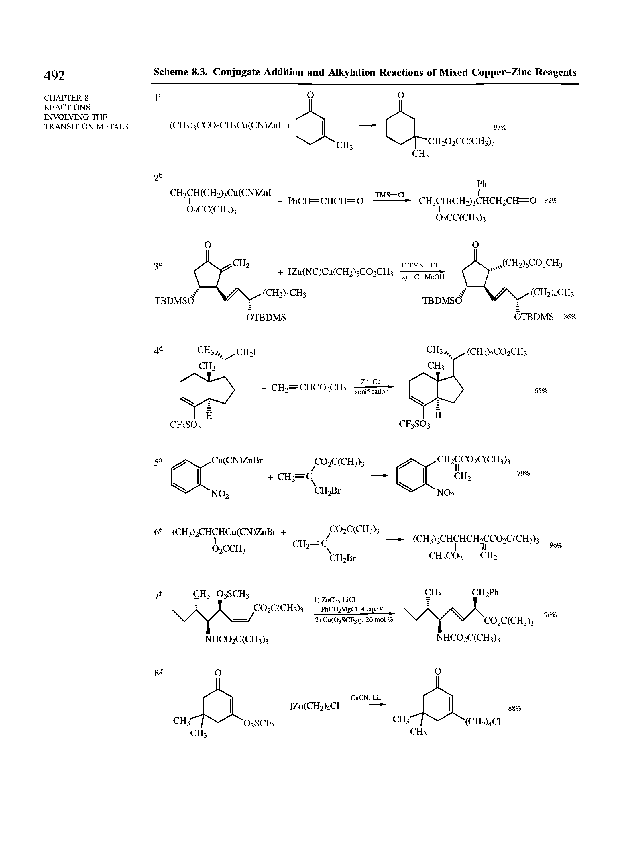 Scheme 8.3. Conjugate Addition and Alkylation Reactions of Mixed Copper-Zinc Reagents...
