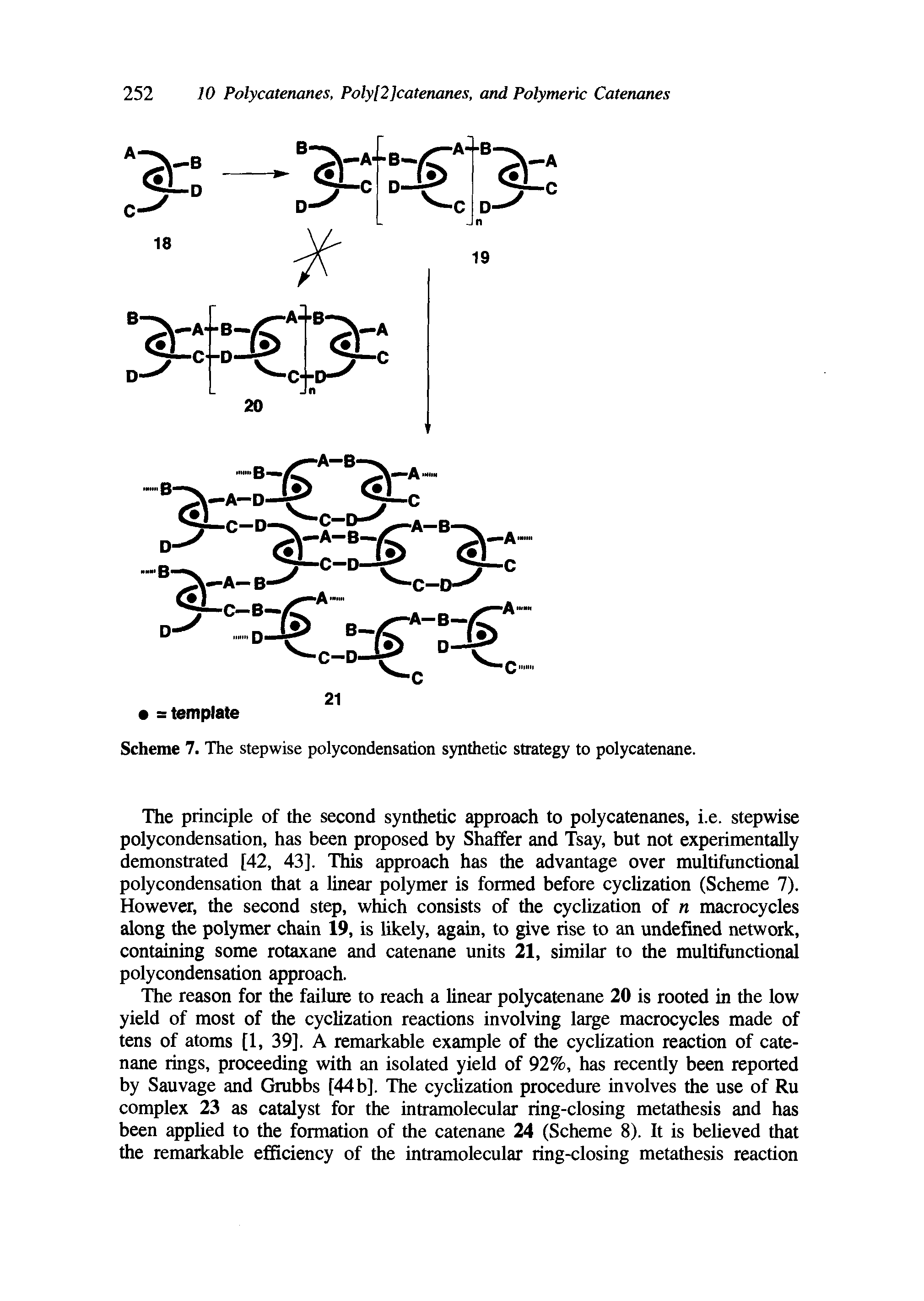 Scheme 7. The stepwise polycondensation synthetic strategy to polycatenane.
