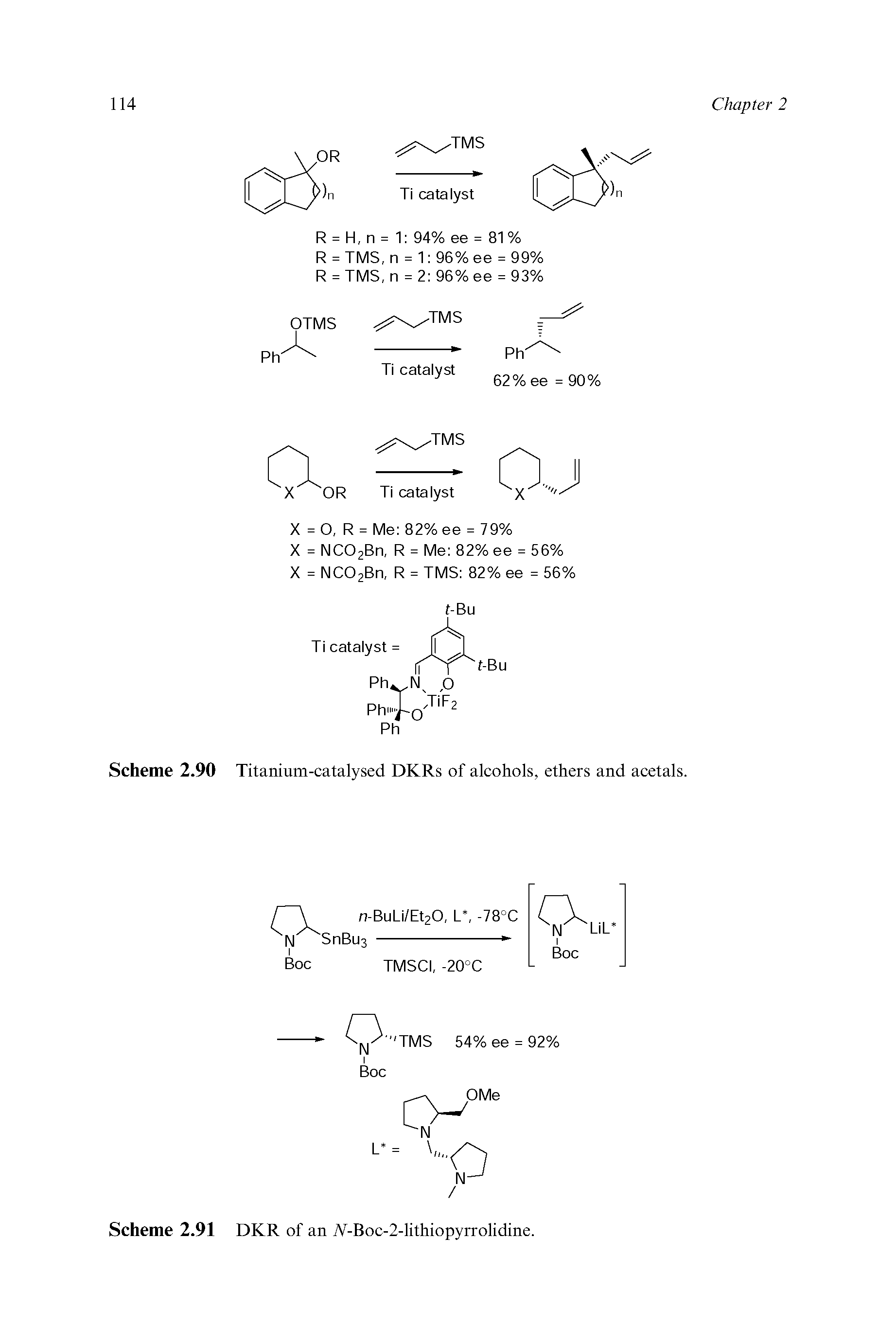 Scheme 2.90 Titanium-catalysed DKRs of alcohols, ethers and acetals.