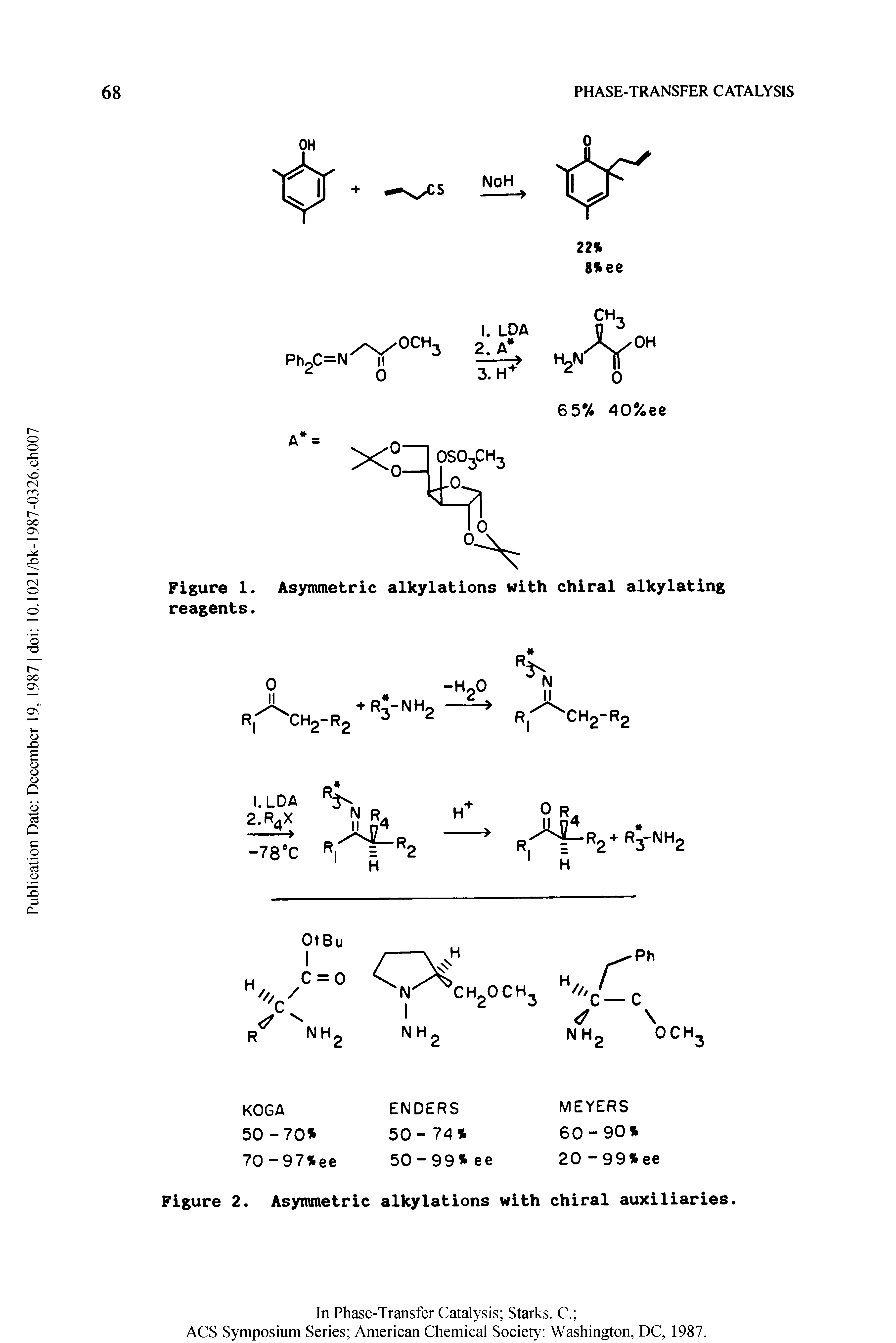 Figure 1. Asymmetric alkylations with chiral alkylating reagents.
