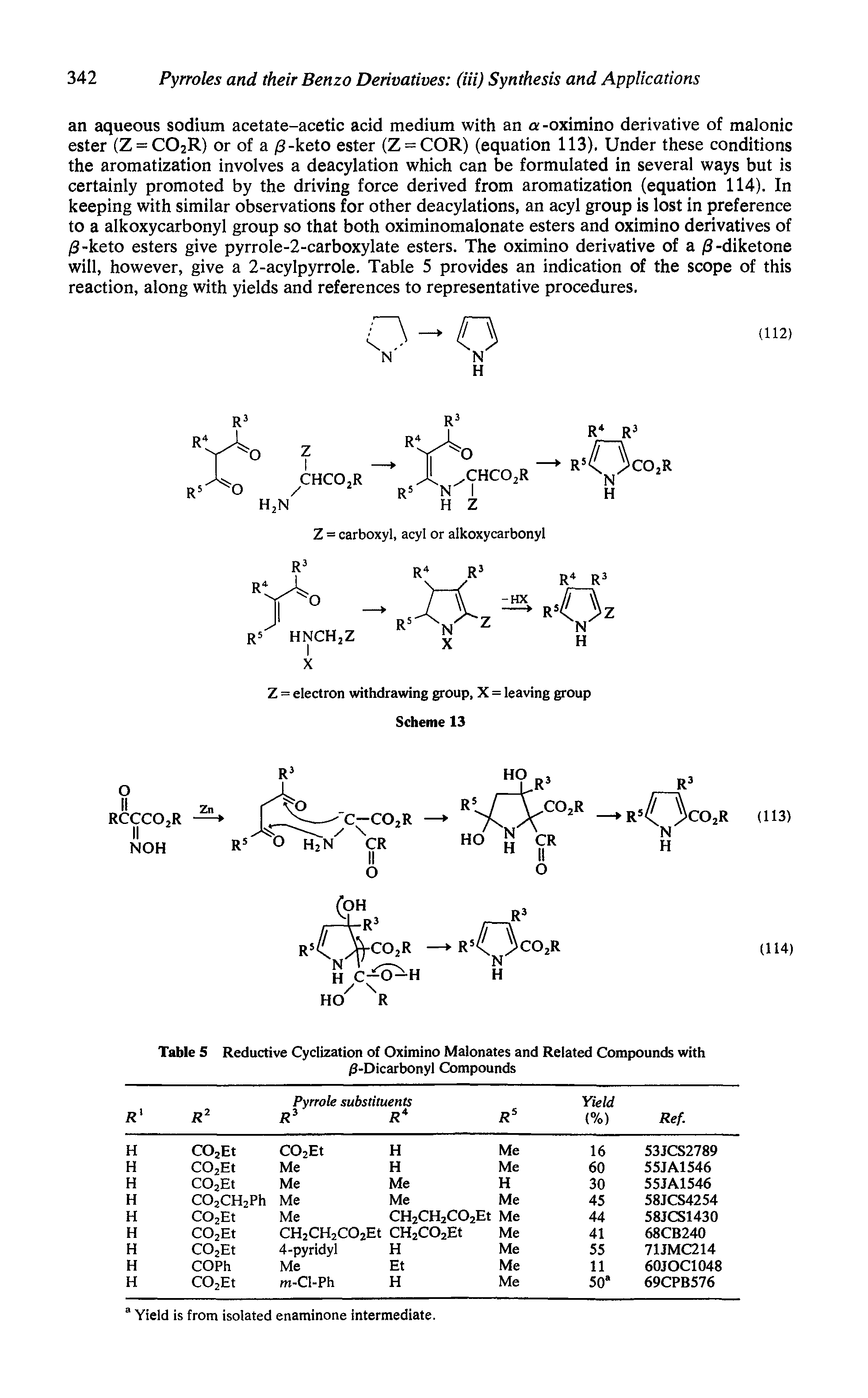 Table 5 Reductive Cyclization of Oximino Malonates and Related Compounds with /3-Dicarbonyl Compounds...