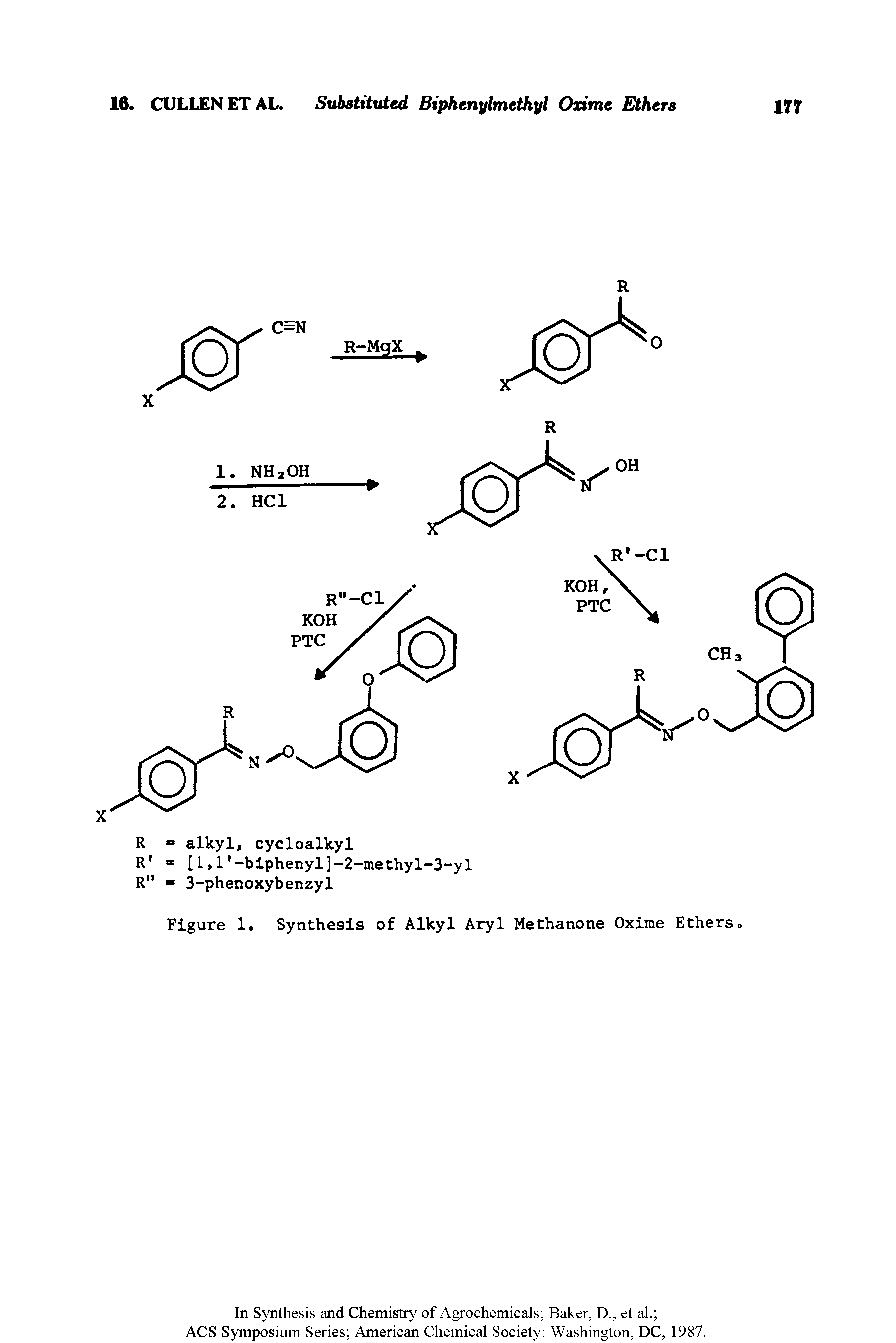 Figure 1. Synthesis of Alkyl Aryl Methanone Oxime Ethers.