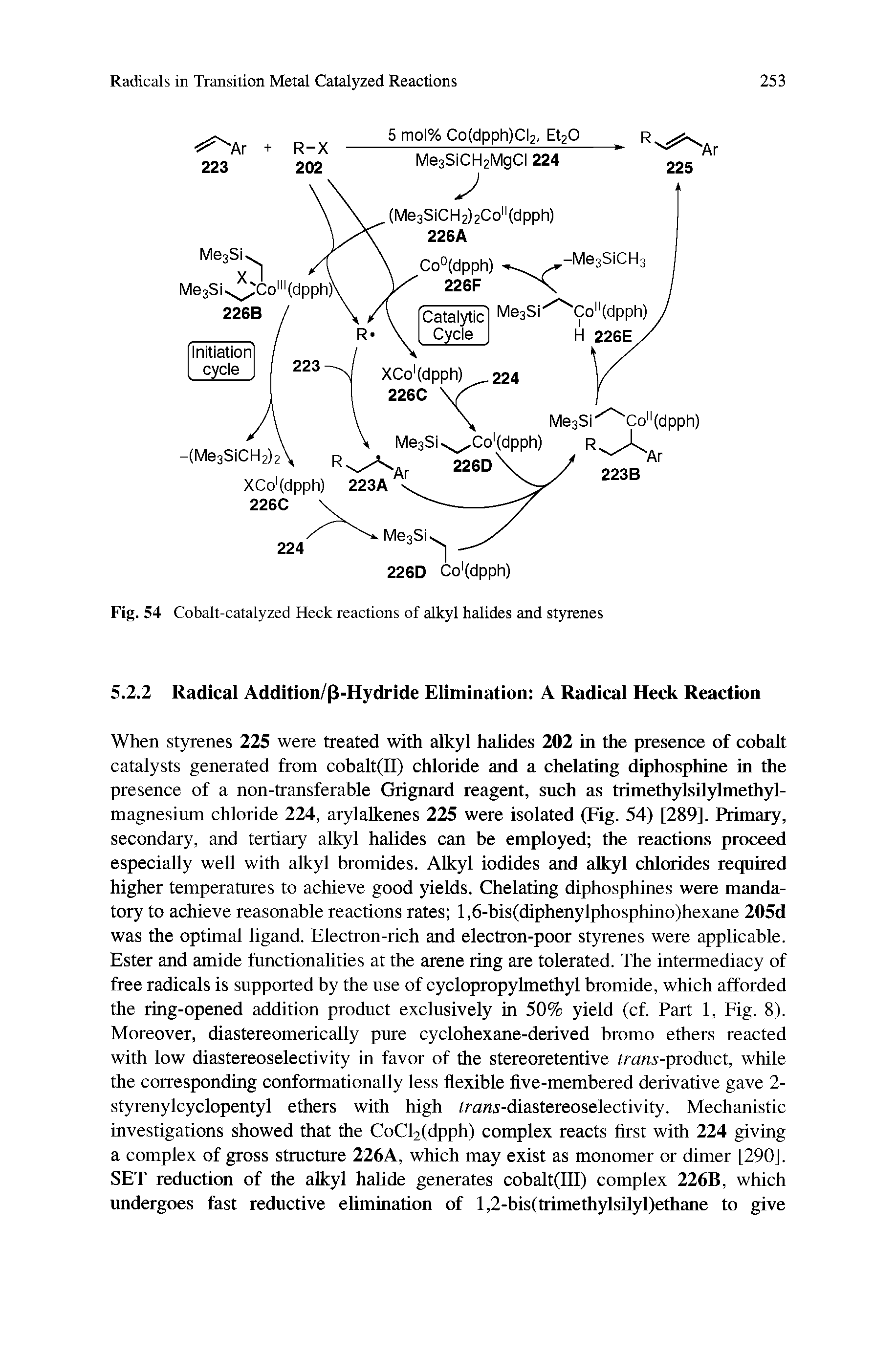 Fig. 54 Cobalt-catalyzed Heck reactions of alkyl halides and styrenes...