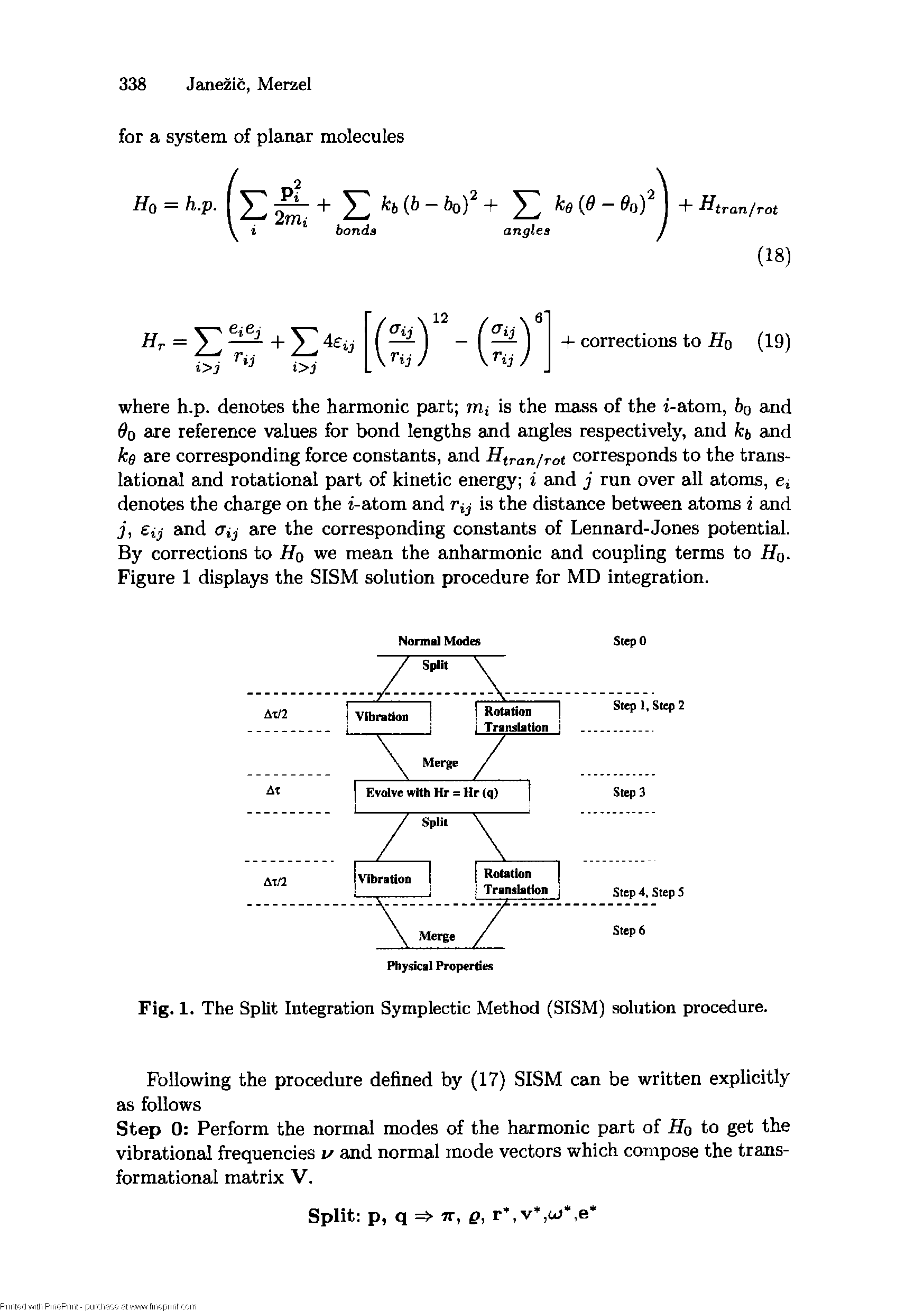 Fig. 1. The Split Integration Symplectic Method (SISM) solution procedure.