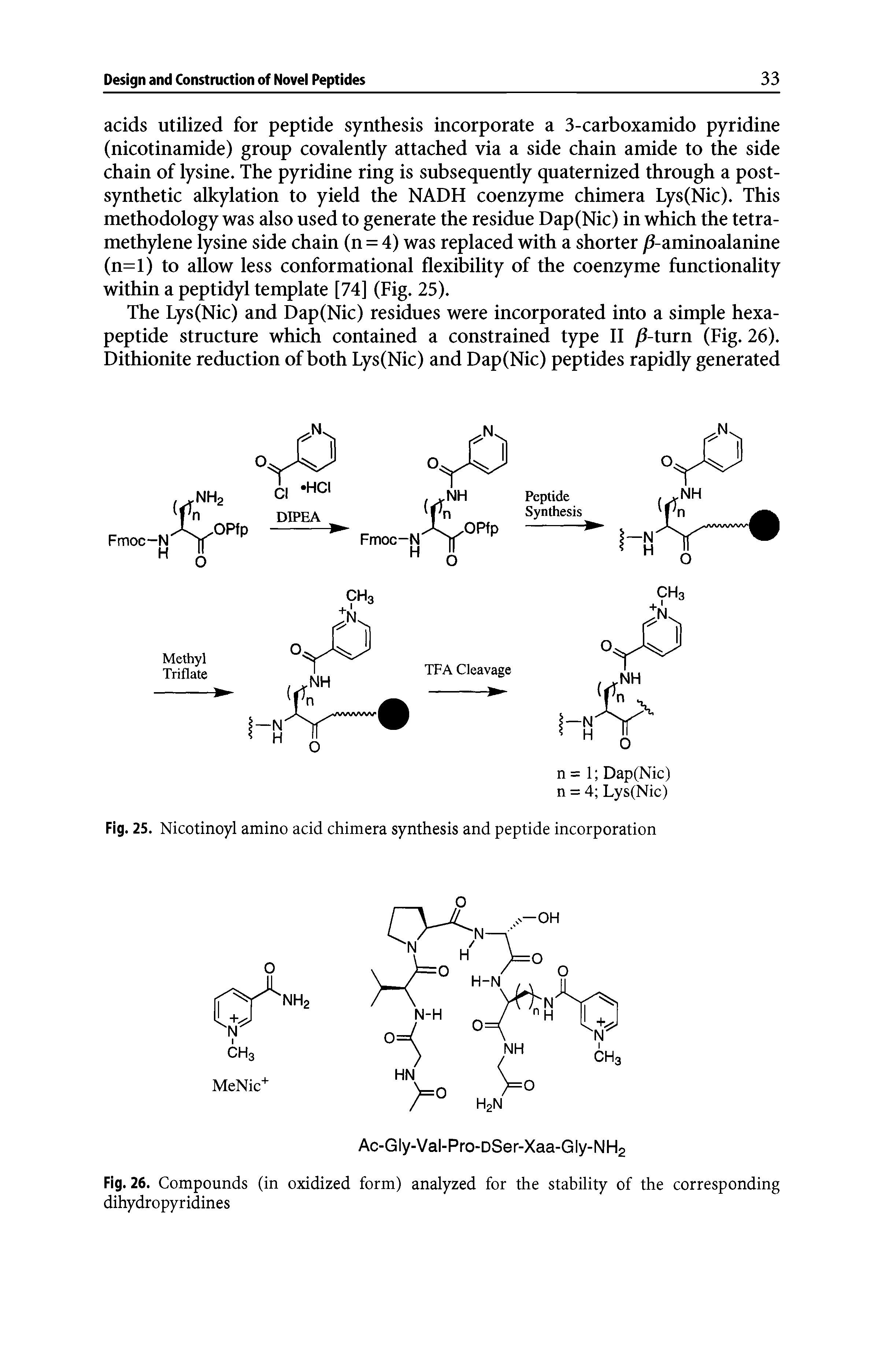 Fig. 25. Nicotinoyl amino acid chimera synthesis and peptide incorporation...
