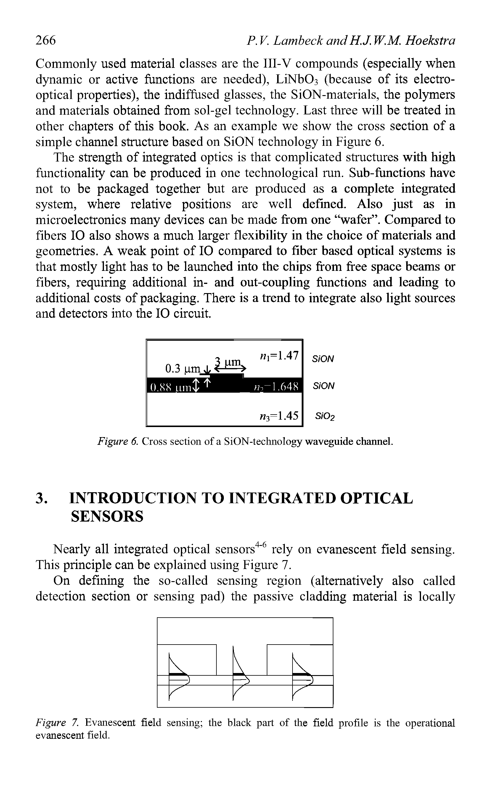 Figure 7. Evanescent field sensing the black part of the field profile is the operational evanescent field.