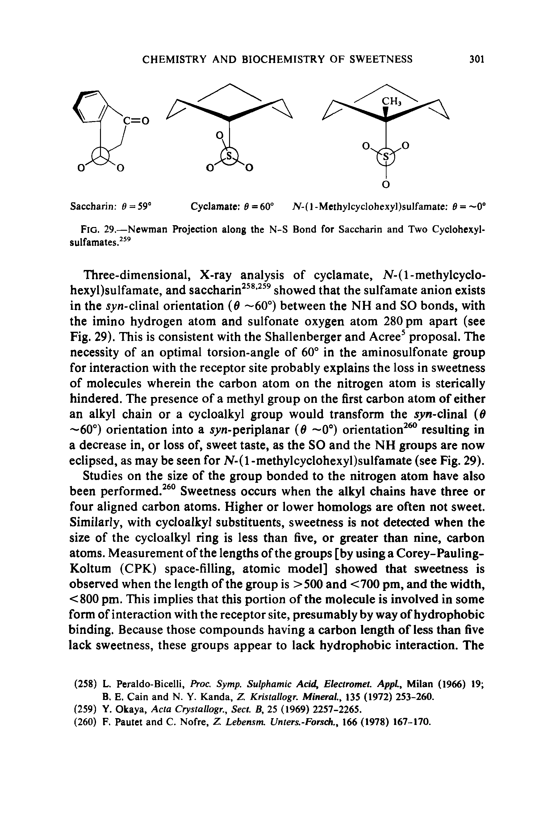 Fig. 29.—Newman Projection along the N-S Bond for Saccharin and Two Cyclohexyl-sulfamates. ...