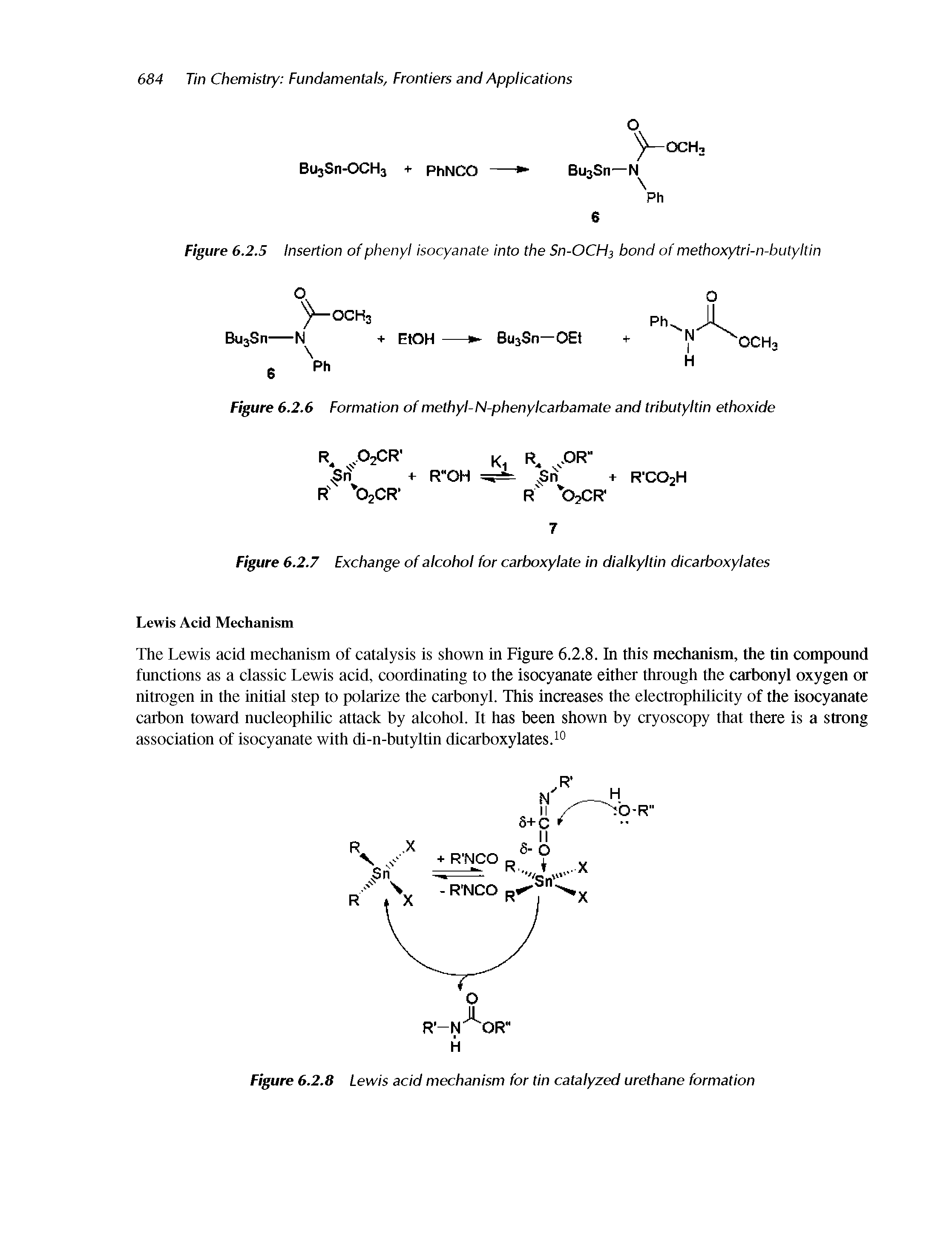 Figure 6.2.8 Lewis acid mechanism for tin catalyzed urethane formation...