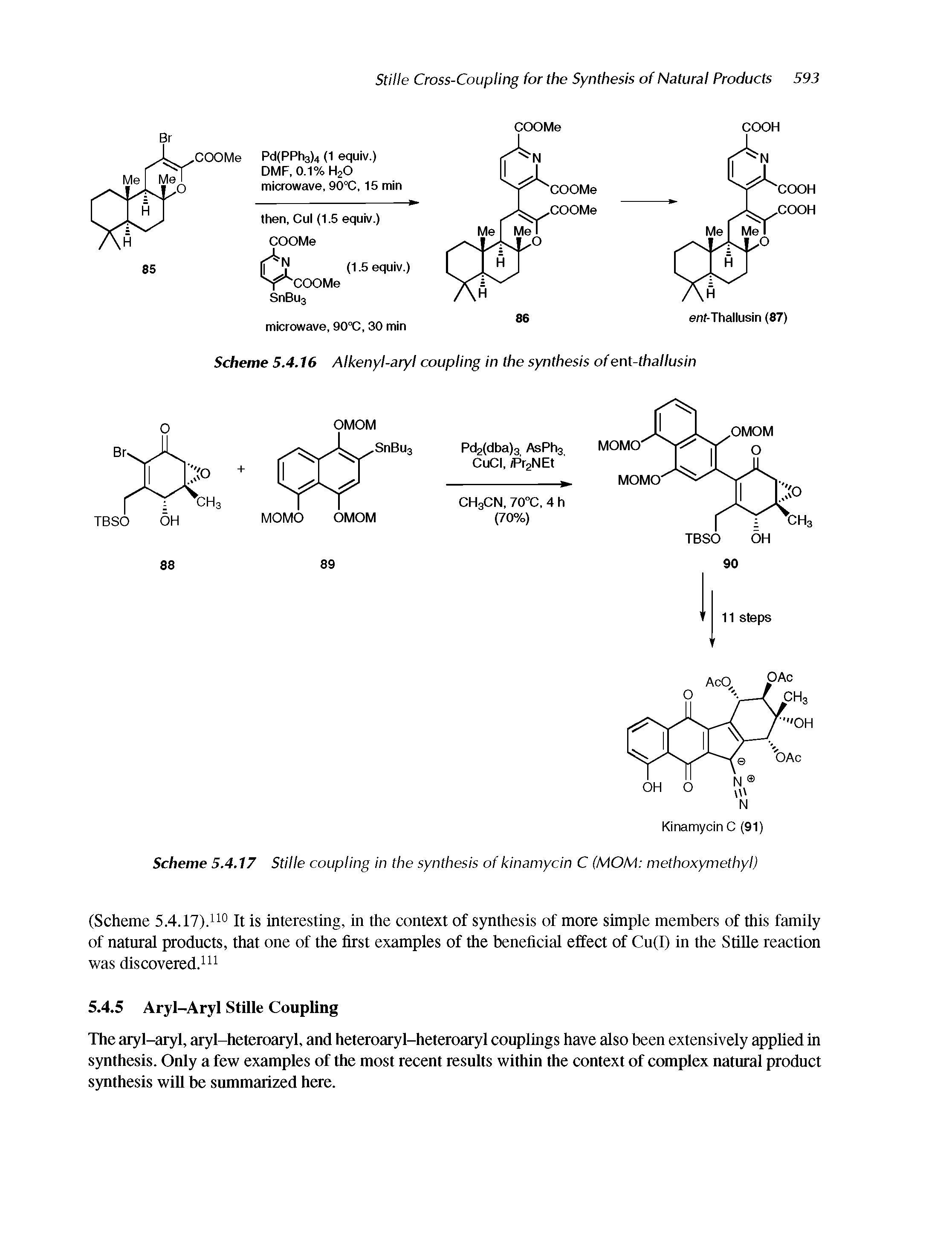 Scheme 5.4.16 Alkenyl-aryl coupling in the synthesis of ent-thallusin...