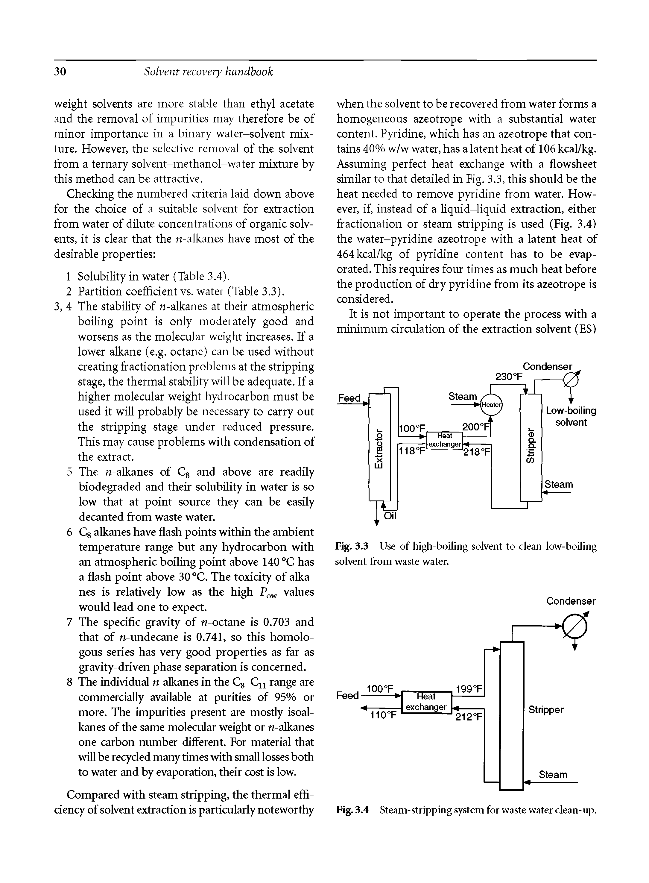 Fig. 3.4 Steam-stripping system for waste water clean-up.