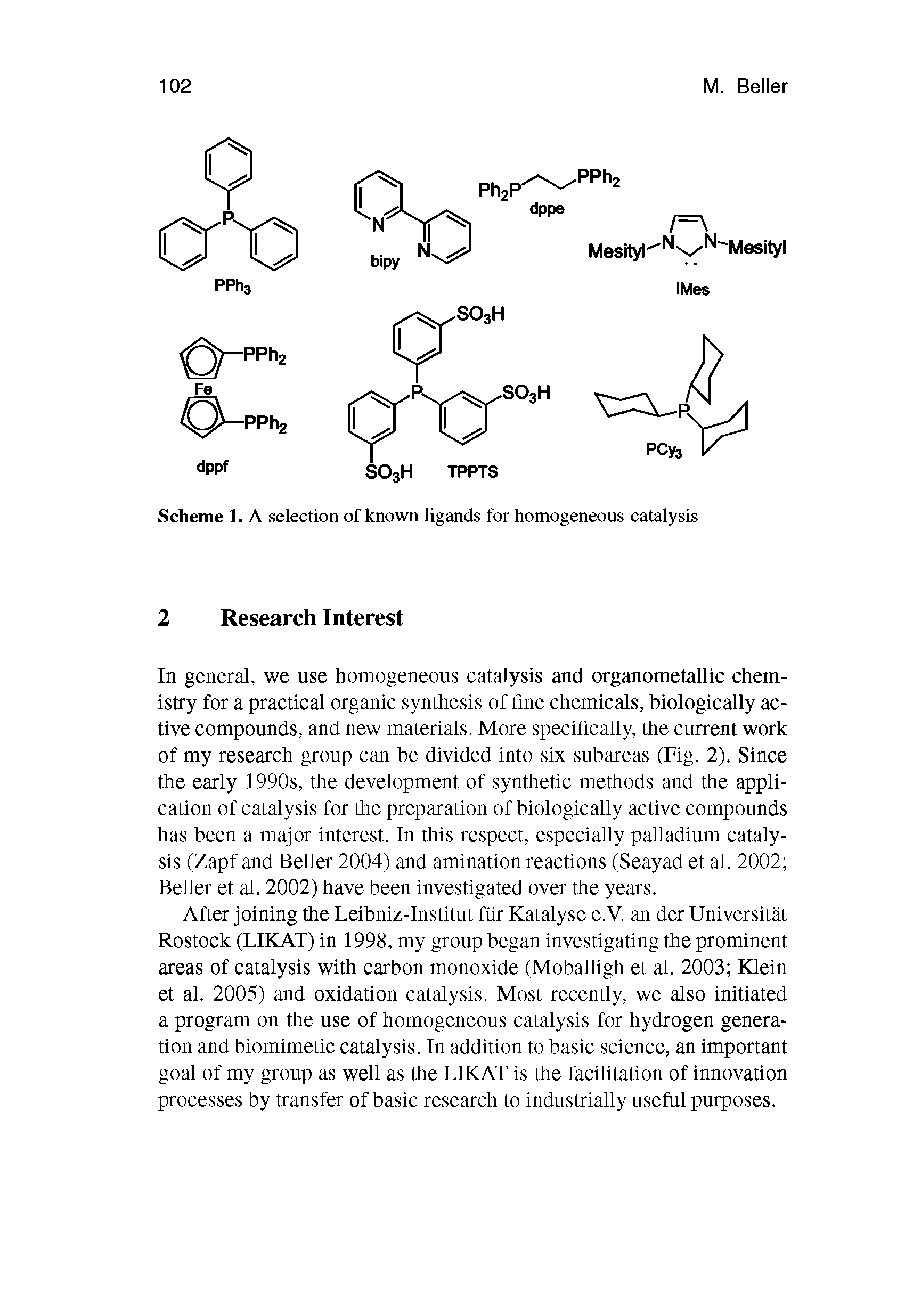 Scheme 1. A selection of known ligands for homogeneous catalysis...