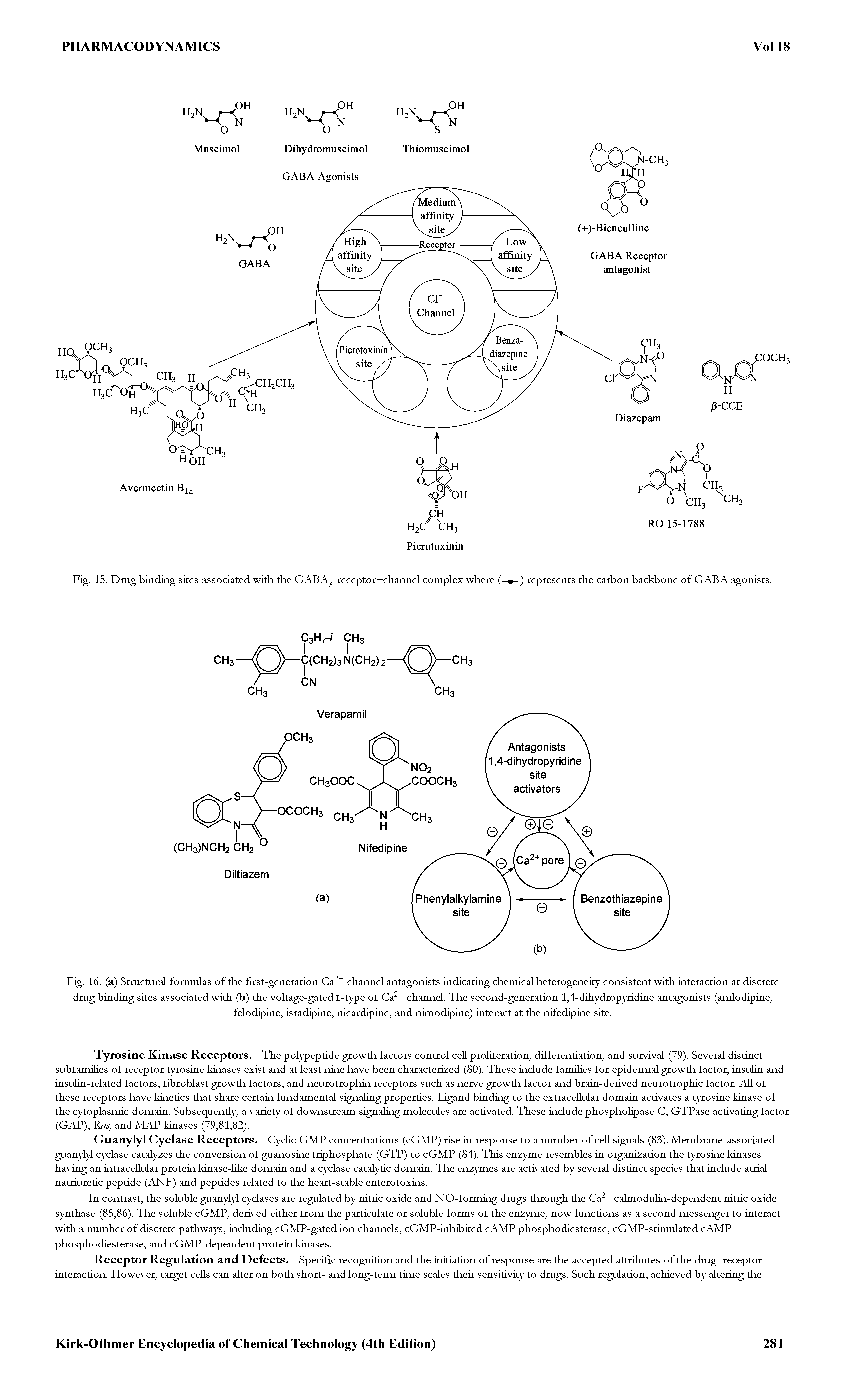 Fig. 15. Drug binding sites associated with the GABA receptor—channel complex where (— -) represents the carbon backbone of GABA agonists.