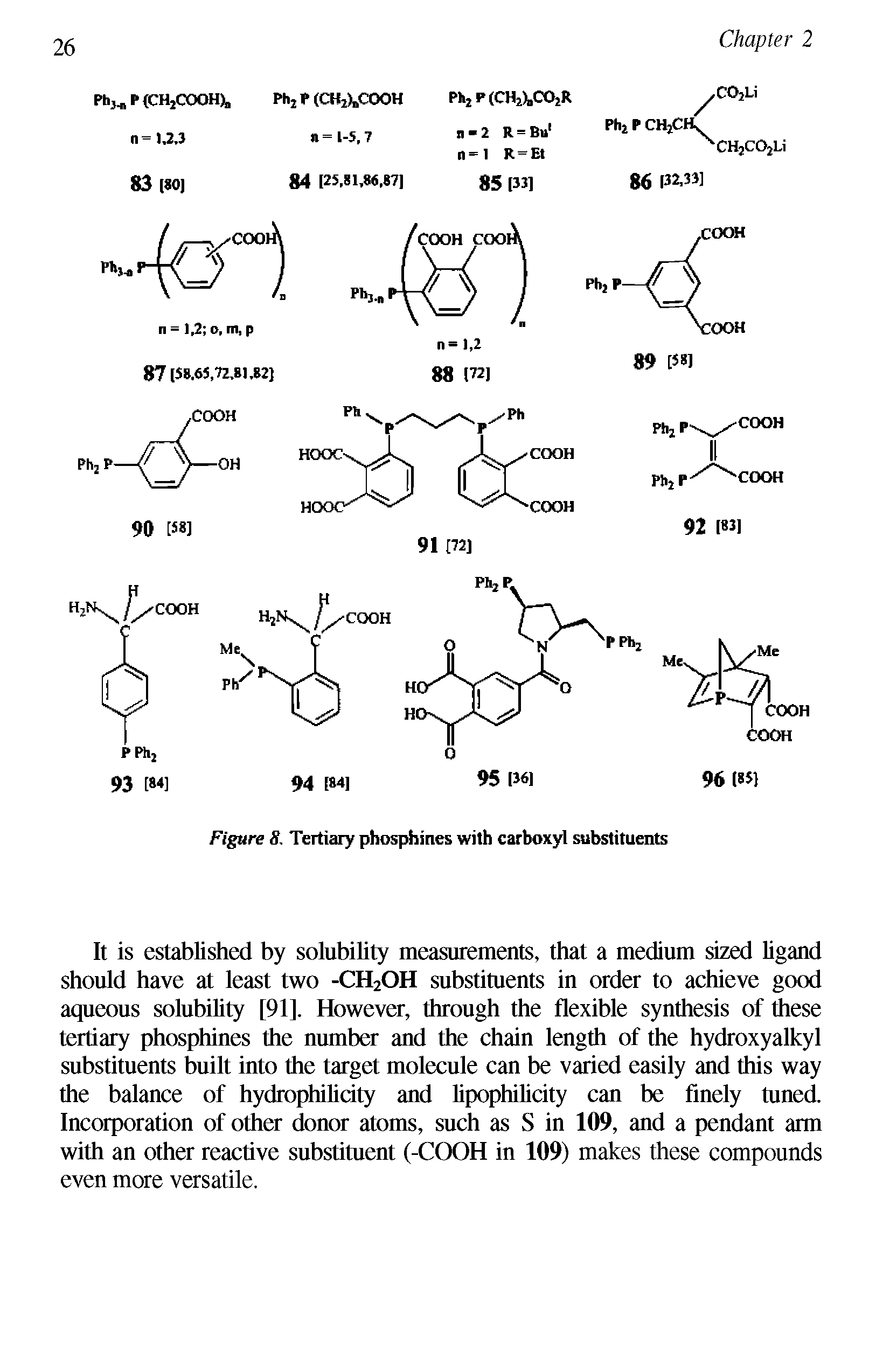 Figure 8. Tertiary phosphines with carboxyl substituents...