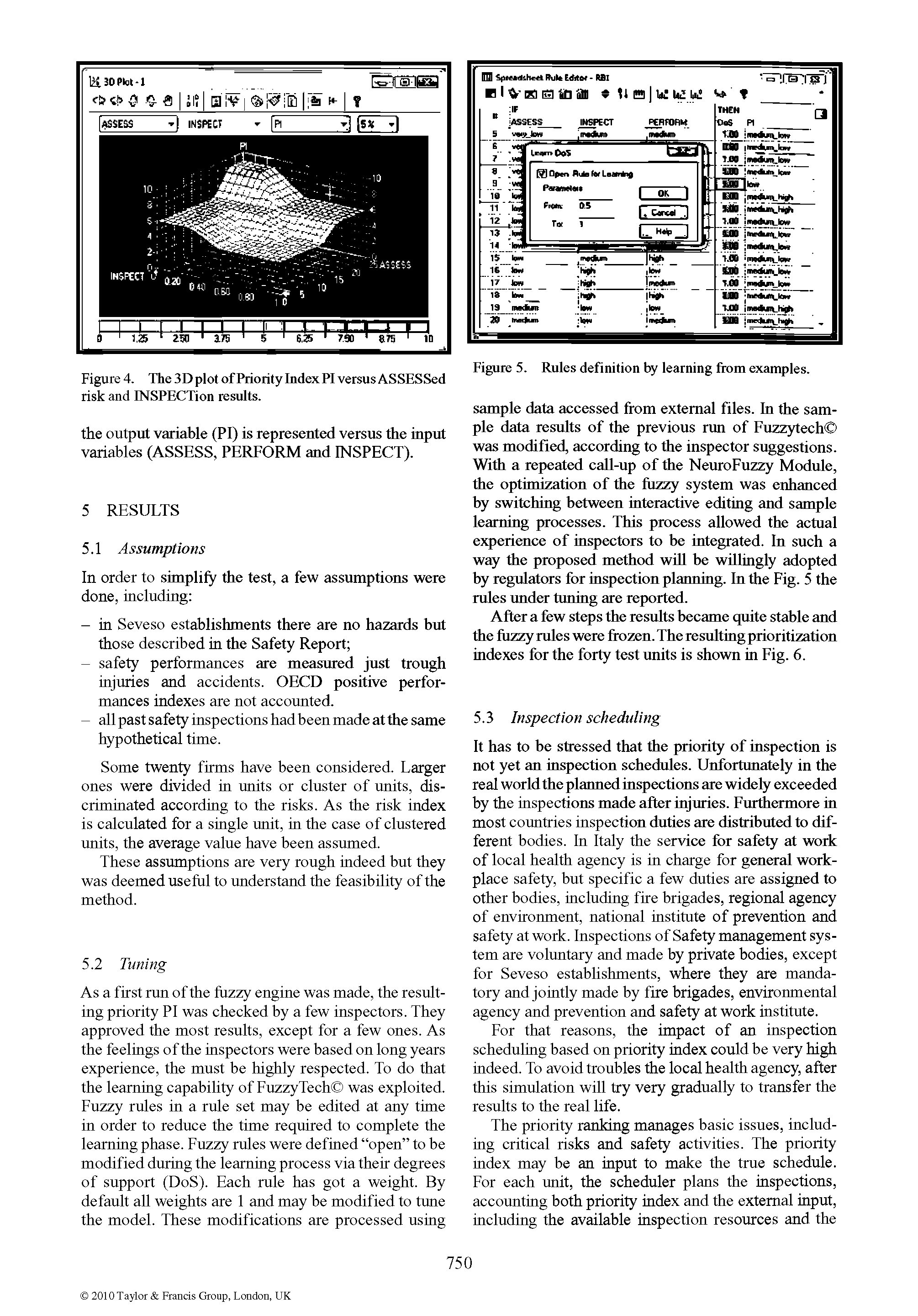 Figure 5. Rules definition by learning from examples.