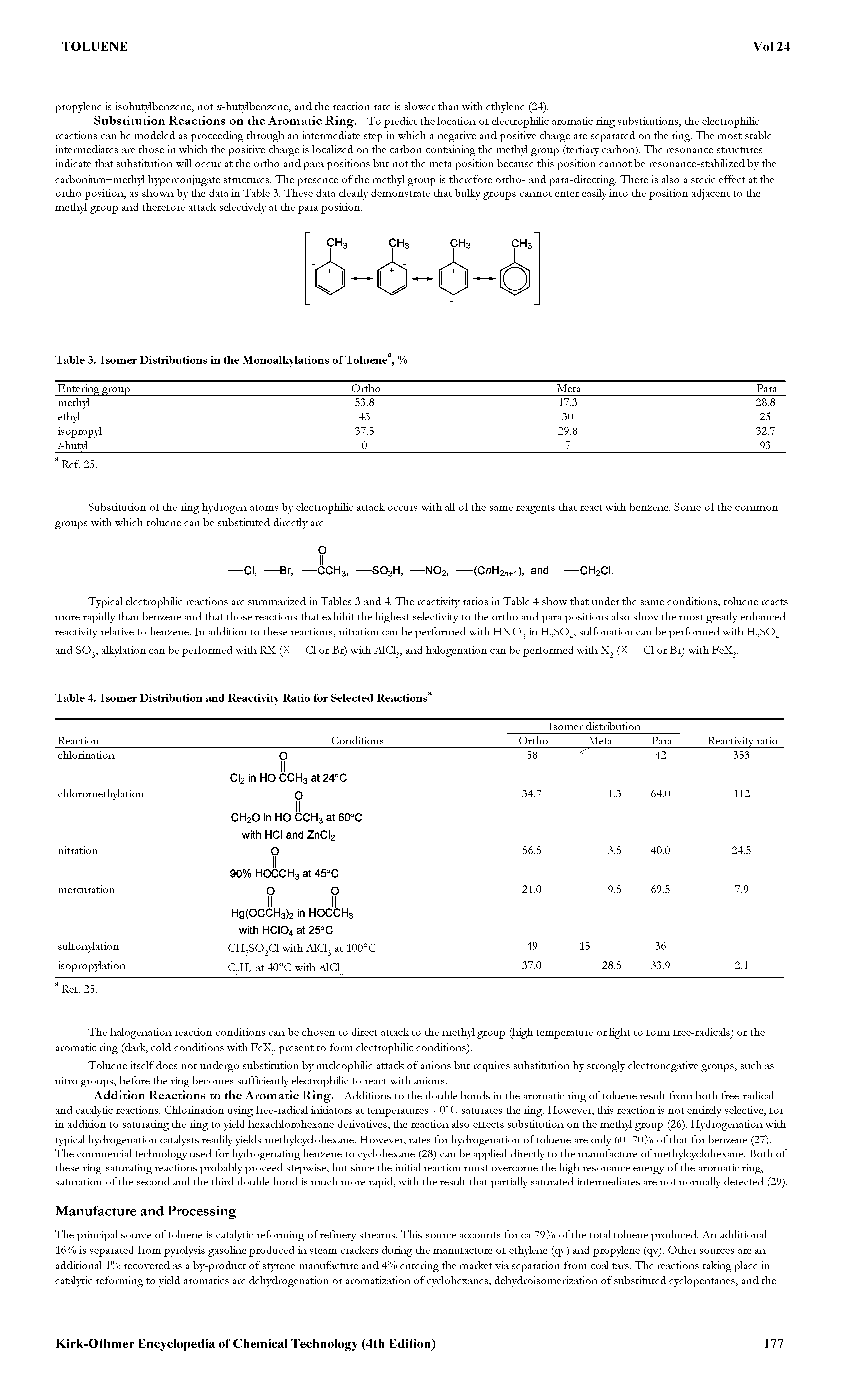 Table 4. Isomer Distribution and Reactivity Ratio for Selected Reactions ...