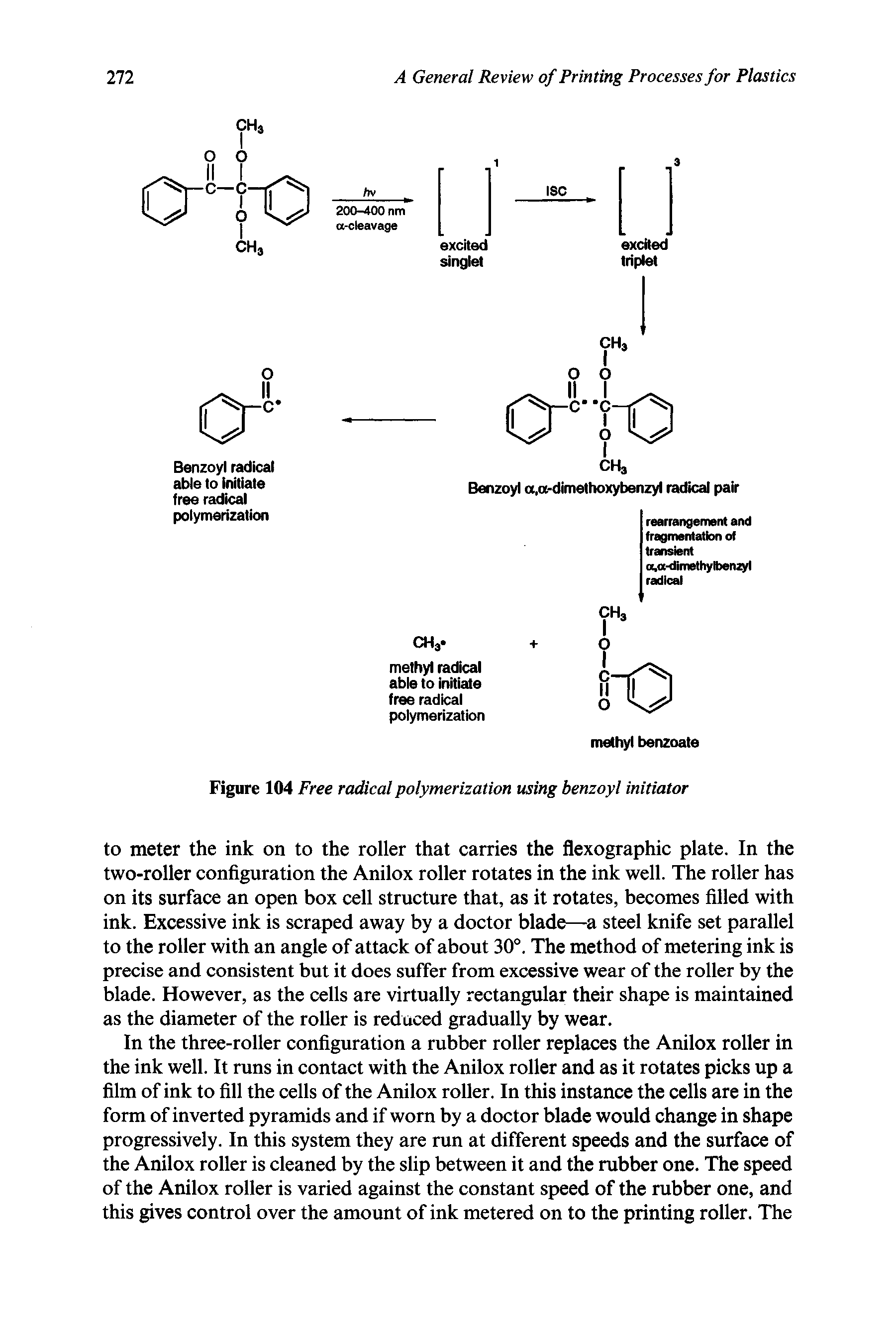 Figure 104 Free radical polymerization using benzoyl initiator...