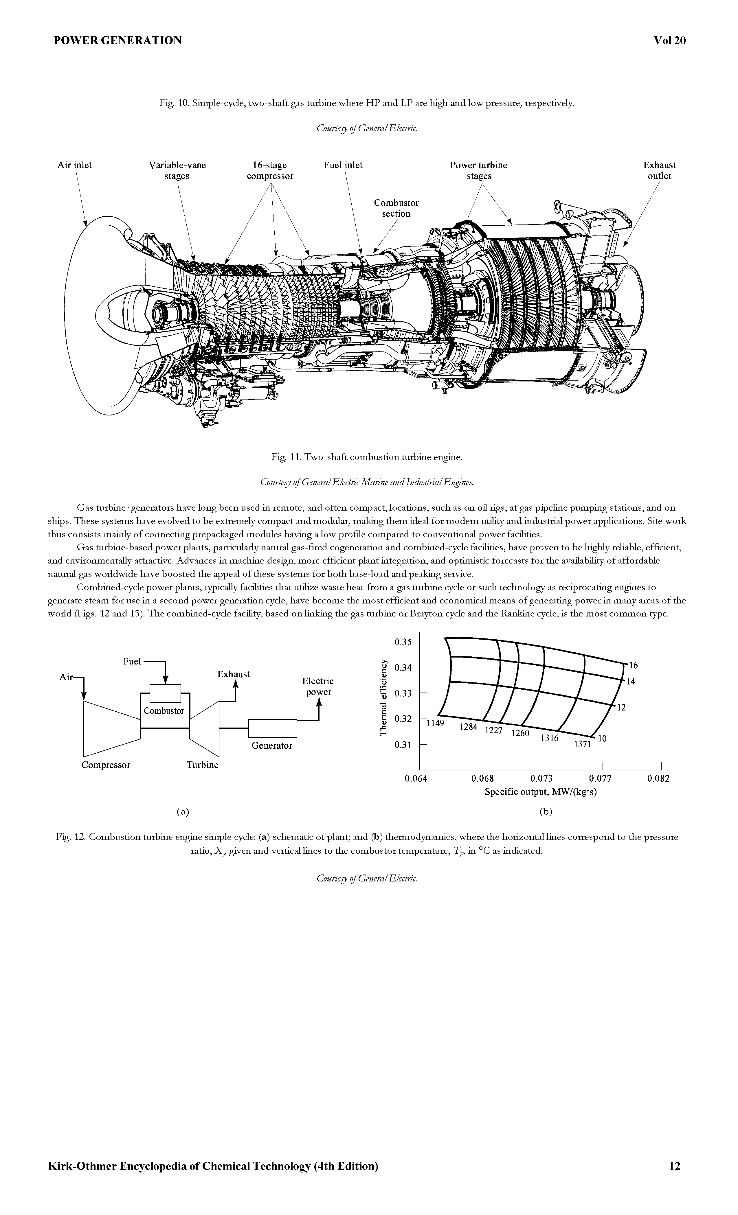 Fig. 10. Simple-cycle, two-shaft gas turbine where HP and LP are high and low pressure, respectively.