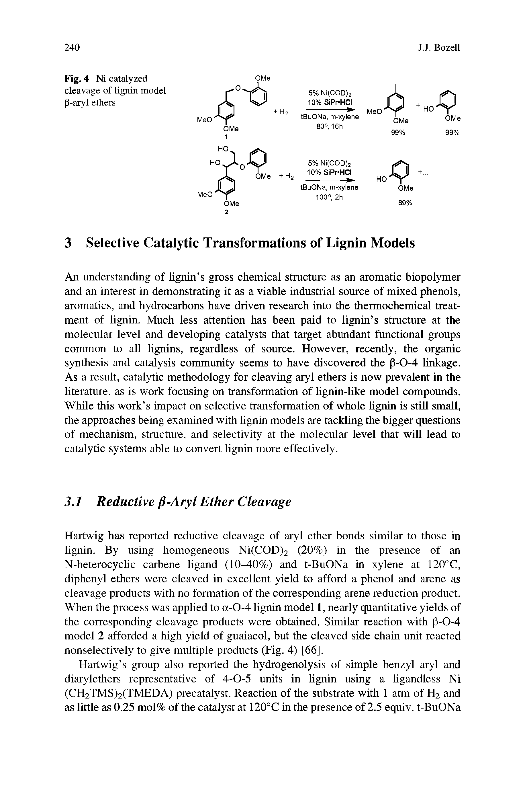 Fig. 4 Ni catalyzed cleavage of lignin model p-aryl ethers...