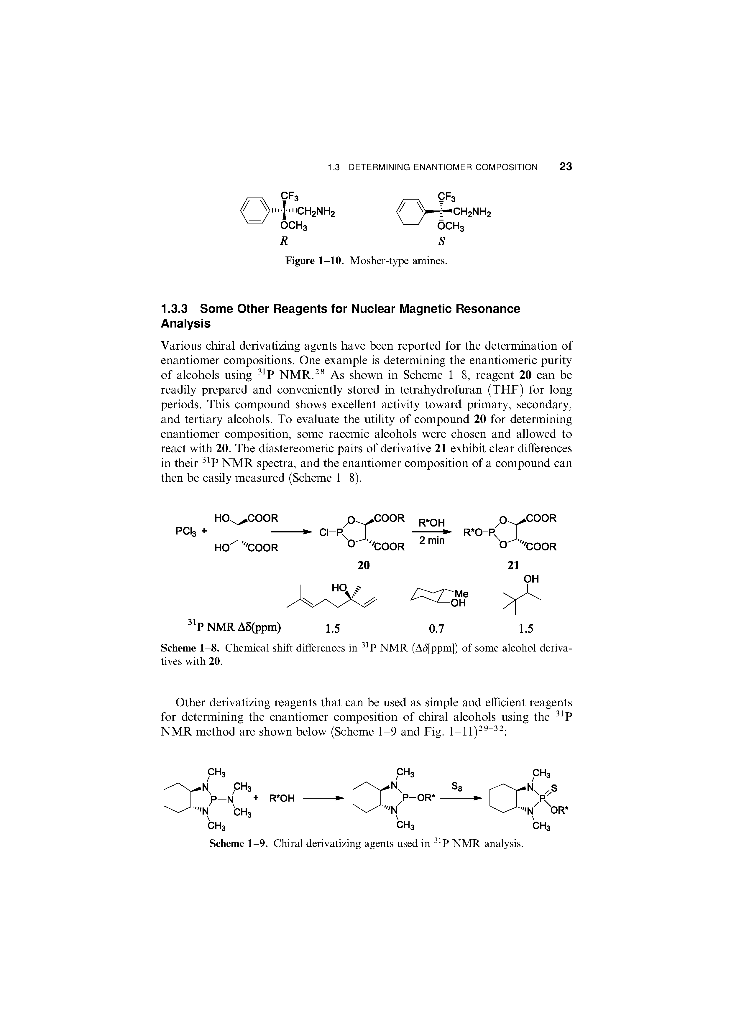 Scheme 1-9. Chiral derivatizing agents used in 31P NMR analysis.