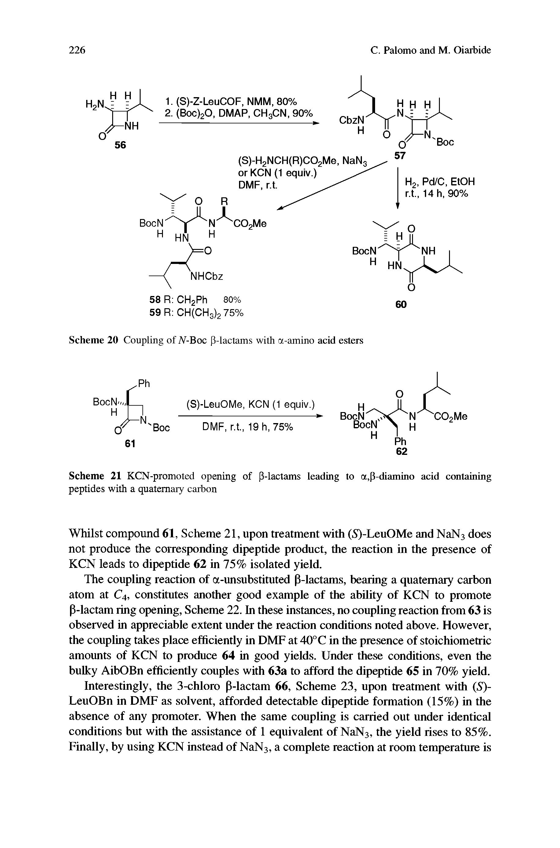 Scheme 20 Coupling of Af-Boc [3-lactams with a-amino acid esters...