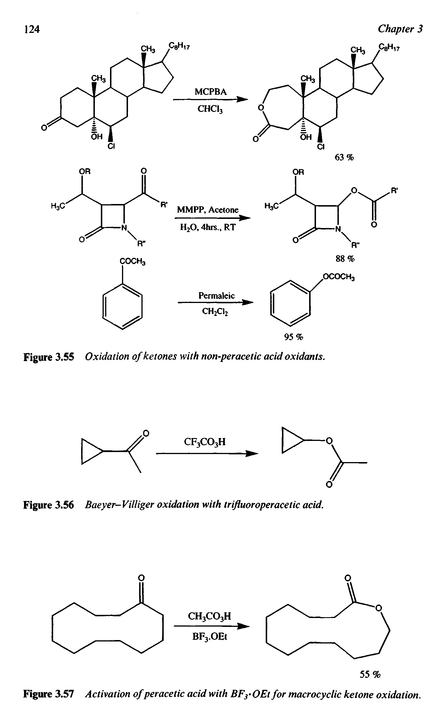 Figure 3.57 Activation of peracetic acid with BFyOEt for macrocyclic ketone oxidation.