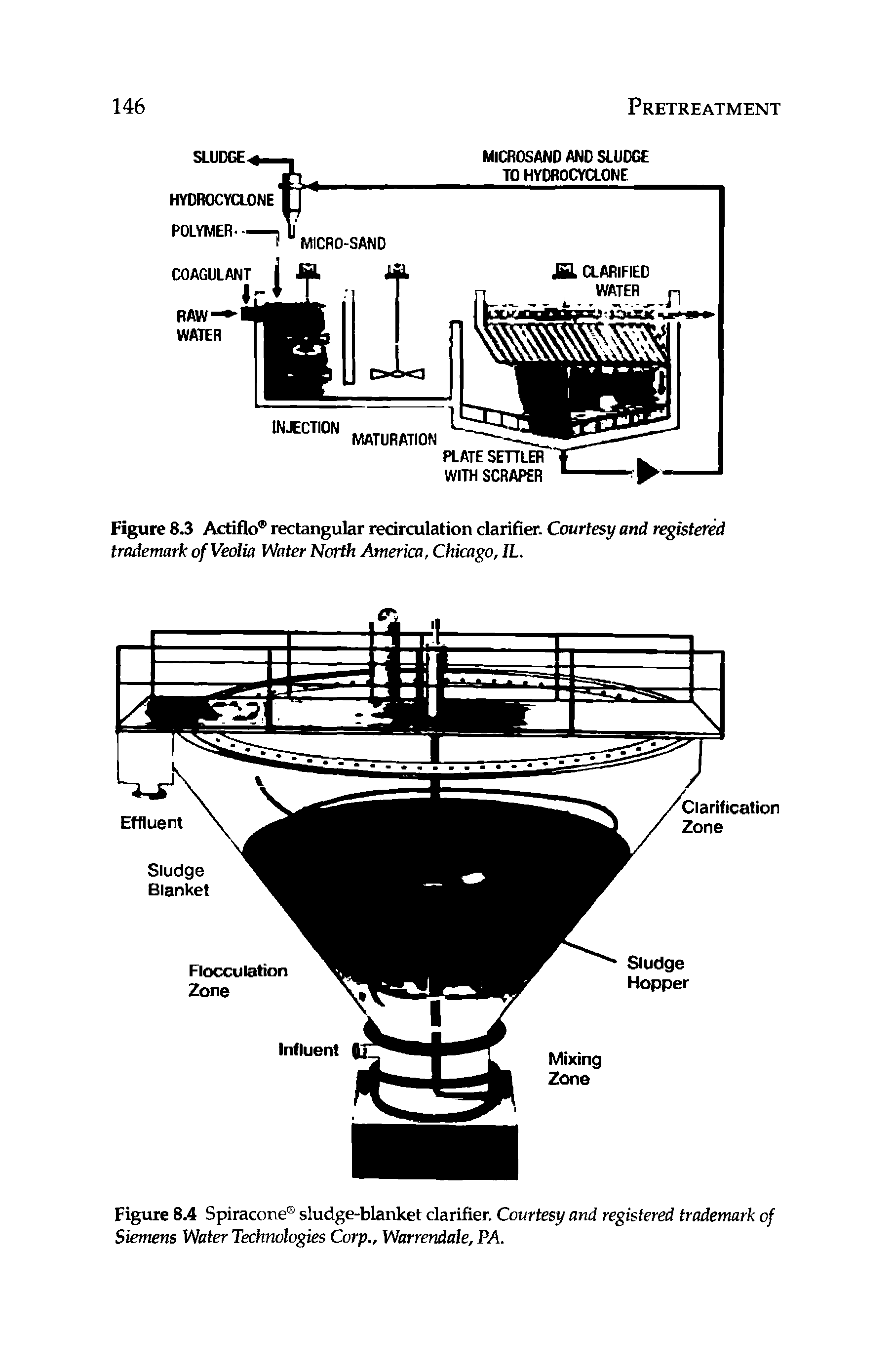 Figure 8.4 Spiracone sludge-blanket clarifier. Courtesy and registered trademark of Siemens Water Technologies Corp., Warrendale, PA.