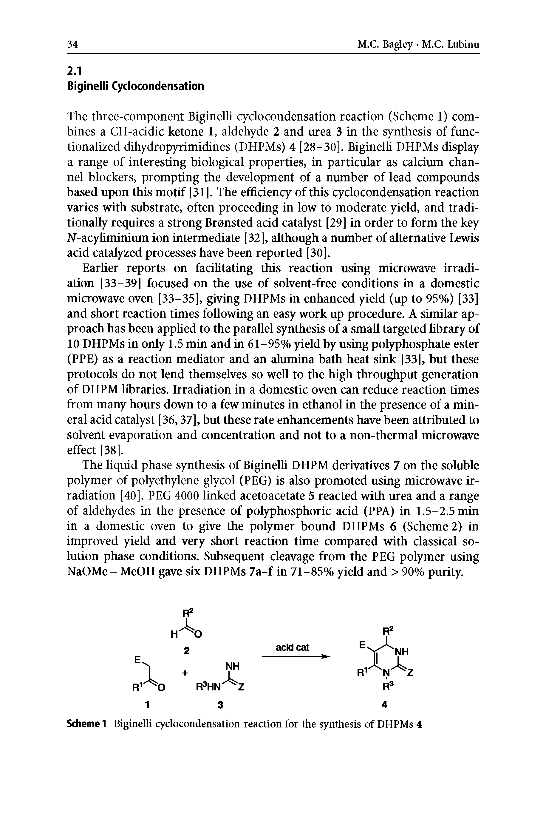 Scheme 1 Biginelli q clocondensation reaction for the synthesis of DHPMs 4...